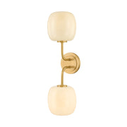 Mitzi Lisette 20.5 in. 2-Light Bathroom Vanity Light, Aged Brass