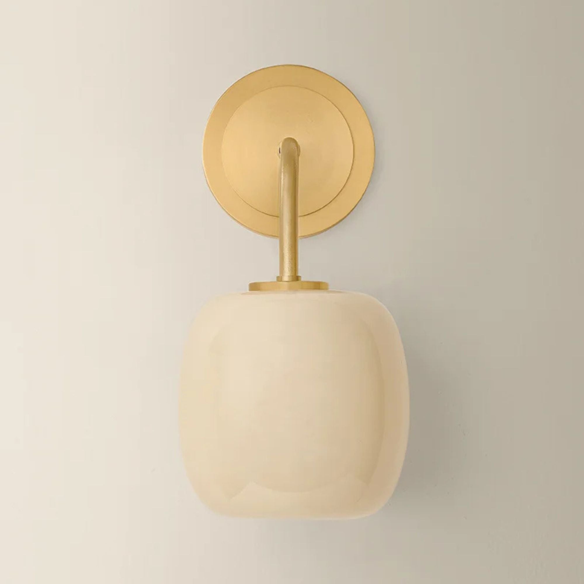 Mitzi Lisette Wall Sconce, Aged Brass with Cream Opal Glass