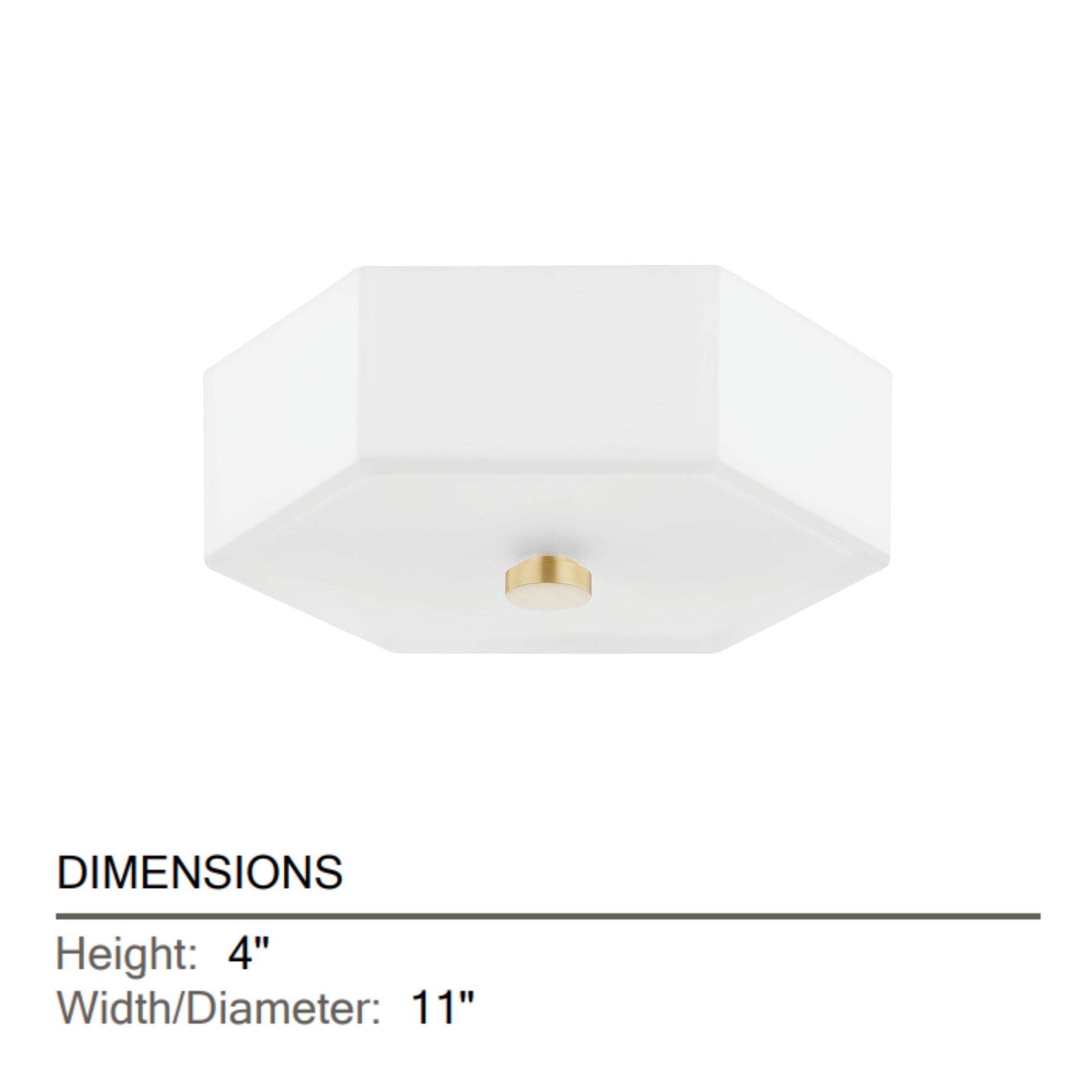 Mitzi - Lizzie 11" 2-Light Flush Mount, Aged Brass/Polished Nickel Finish | Bees Lighting