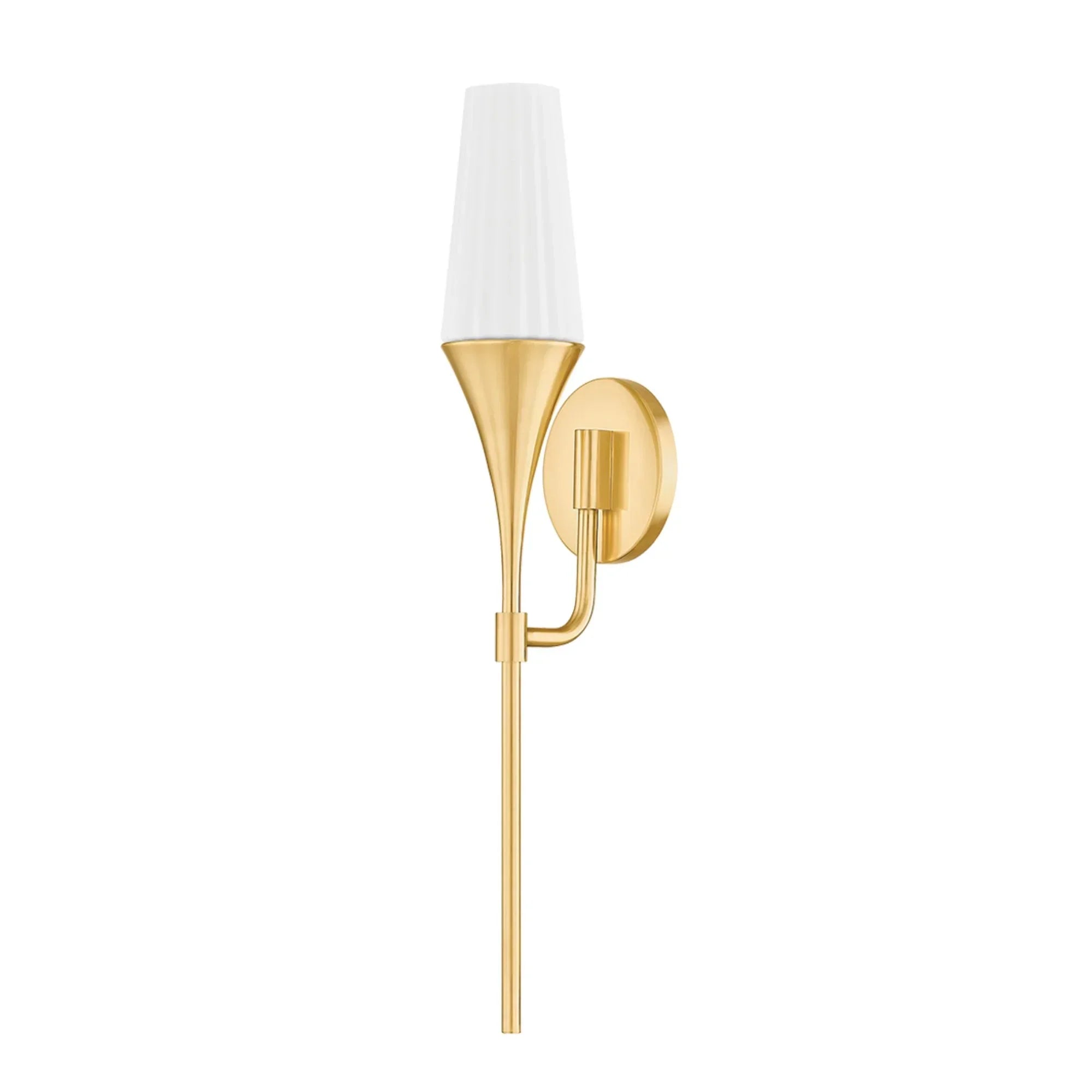 Luisa 23" Wall Sconce, Aged Brass Finish