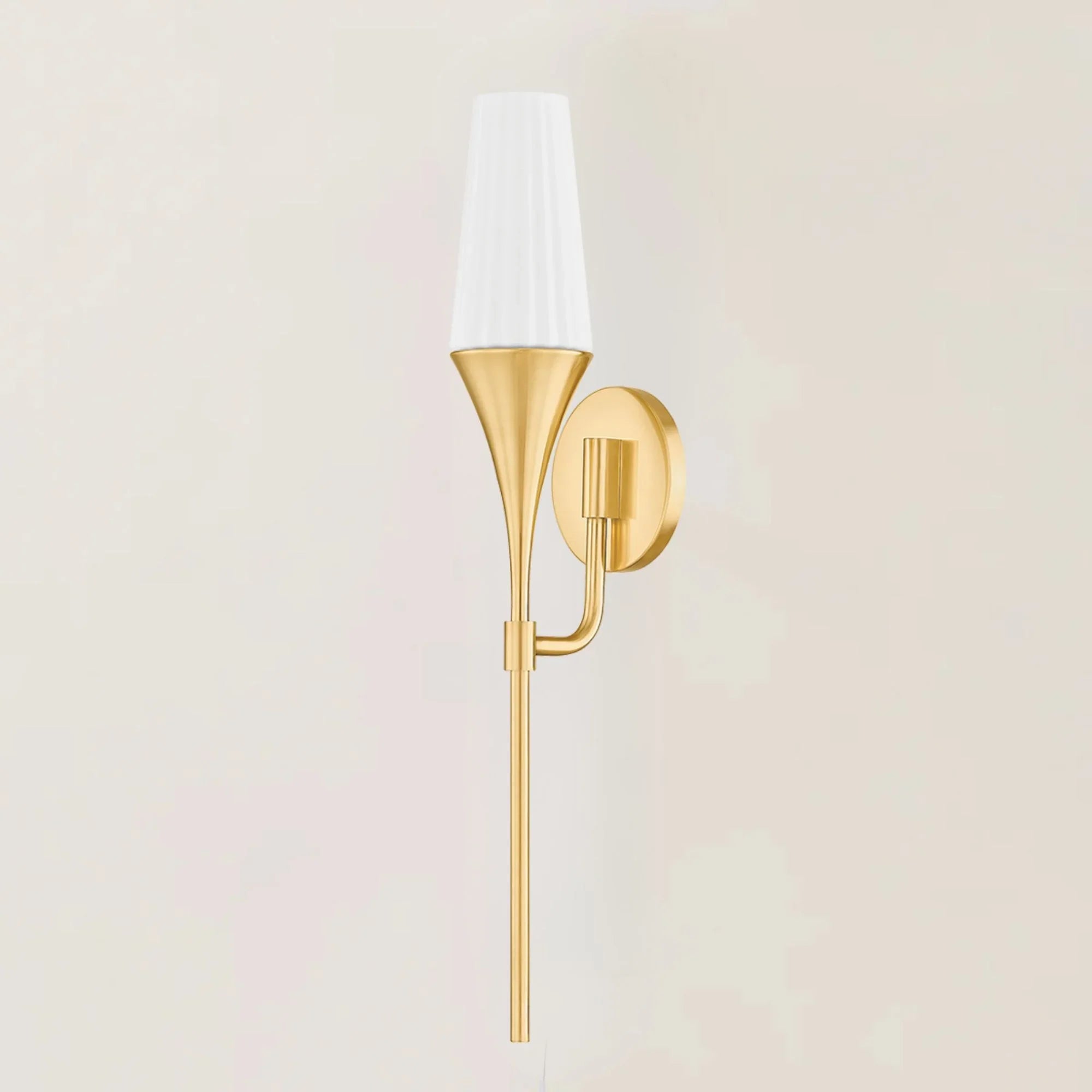 Luisa 23" Wall Sconce, Aged Brass Finish