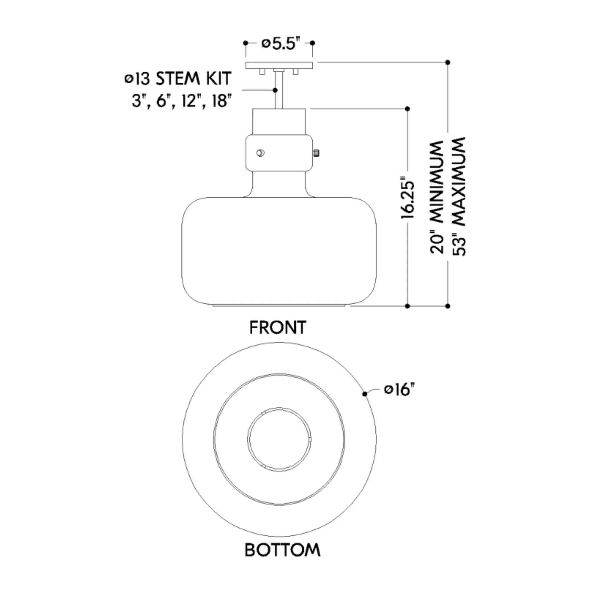 Mitzi - Lumi 16" Pendant, Aged Brass Finish | Bees Lighting