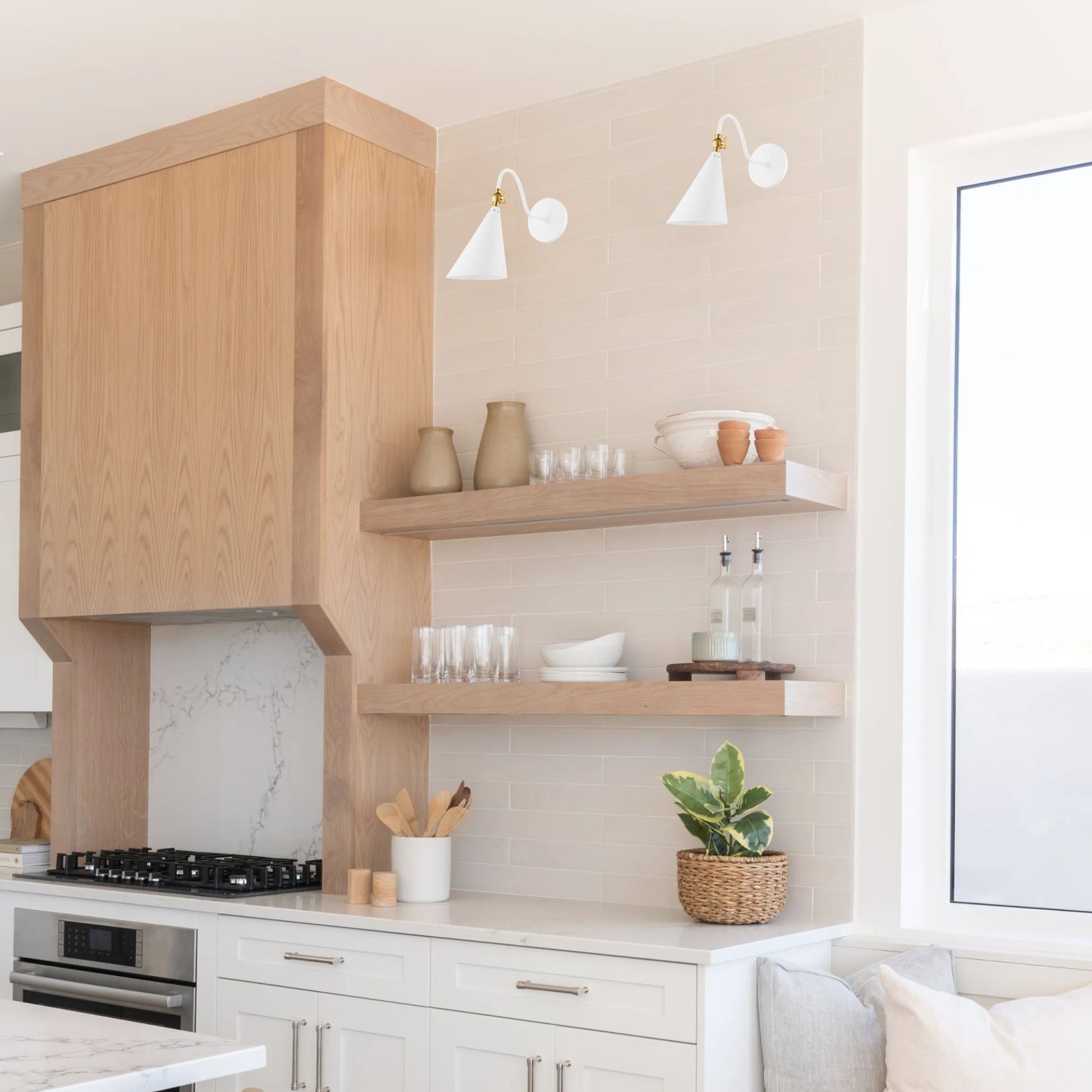 Mitzi - Lupe 12" Wall Sconce, Aged Brass/Soft White Finish | Bees Lighting