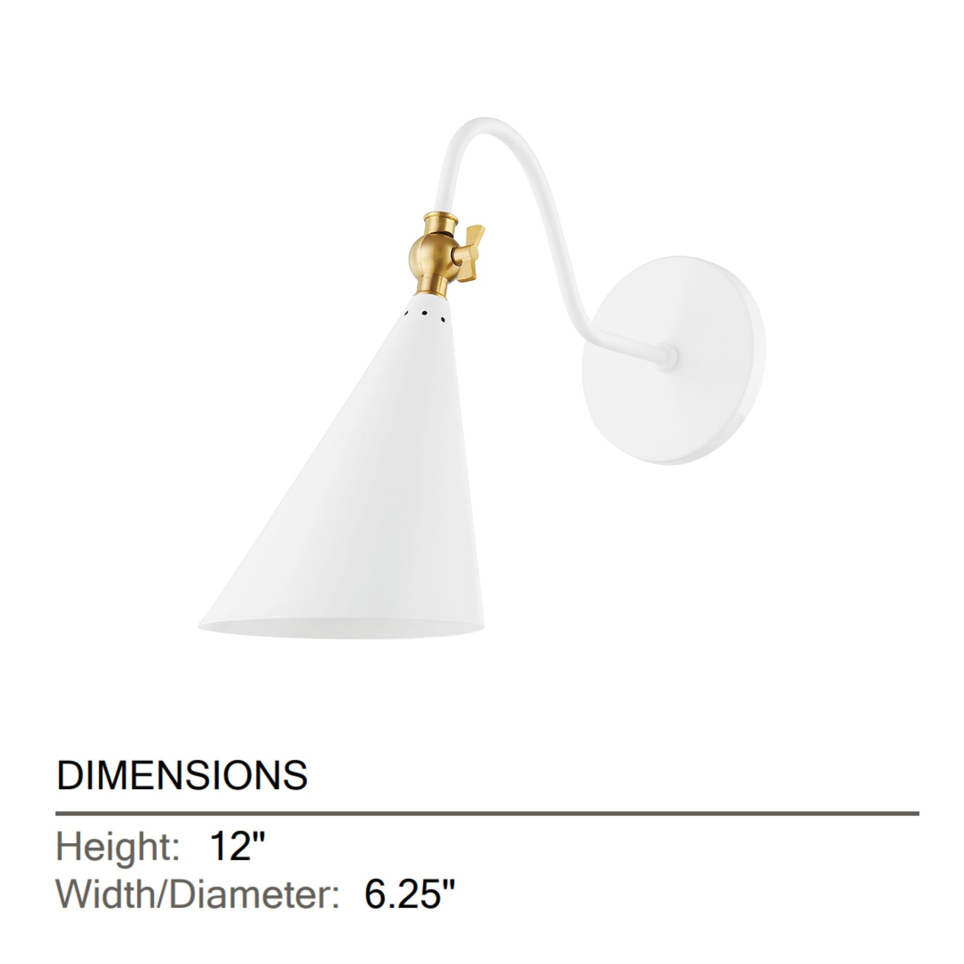 Mitzi - Lupe 12" Wall Sconce, Aged Brass/Soft White Finish | Bees Lighting