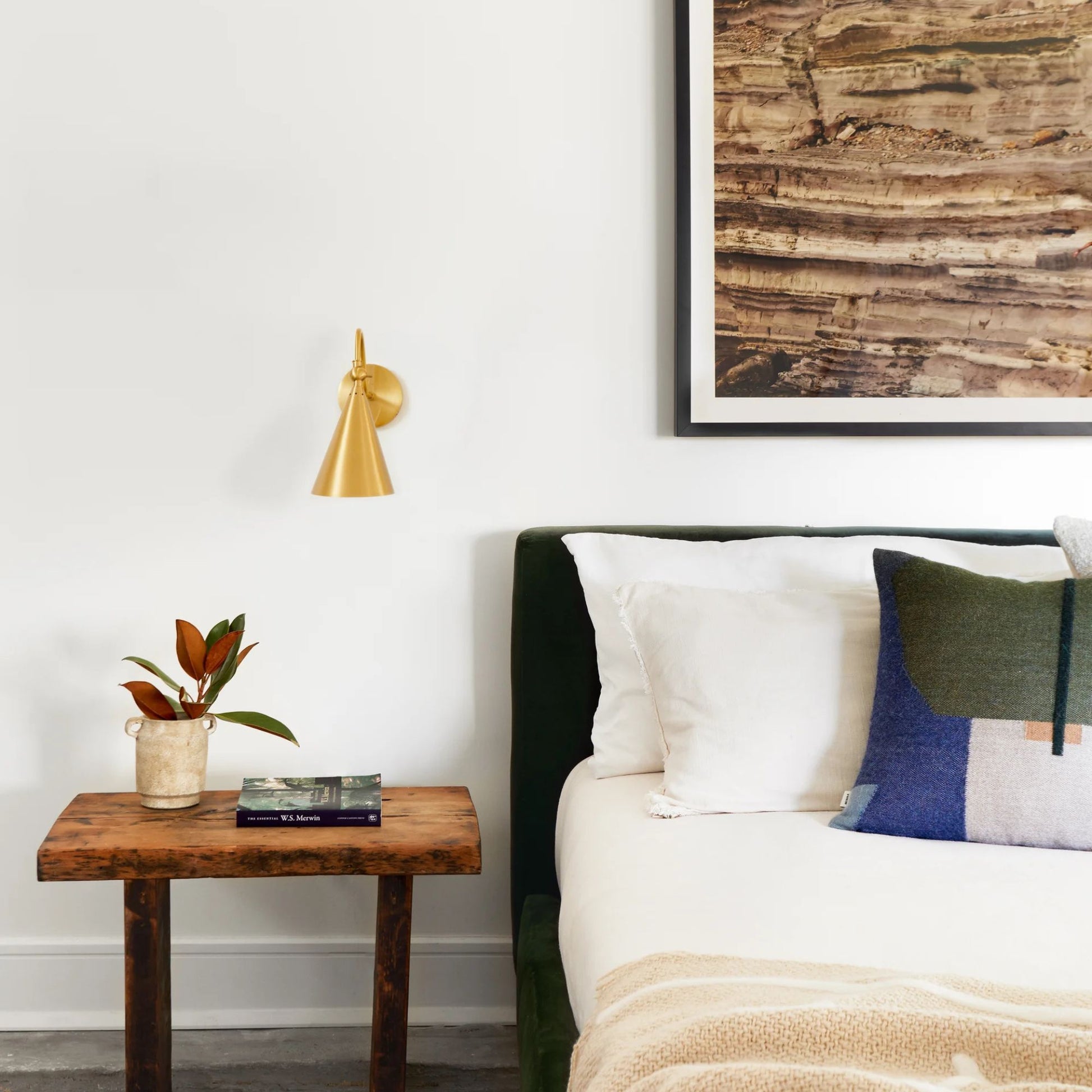 Mitzi - Lupe 12" Wall Sconce, Aged Brass Finish | Bees Lighting