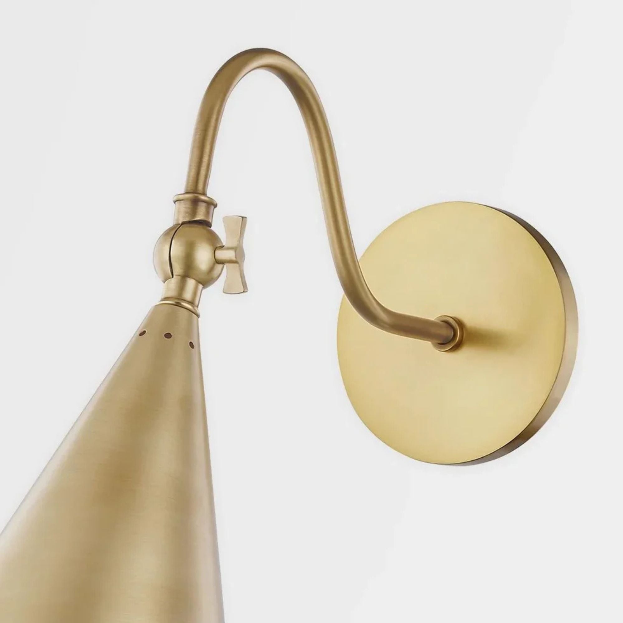 Mitzi - Lupe 12" Wall Sconce, Aged Brass Finish | Bees Lighting