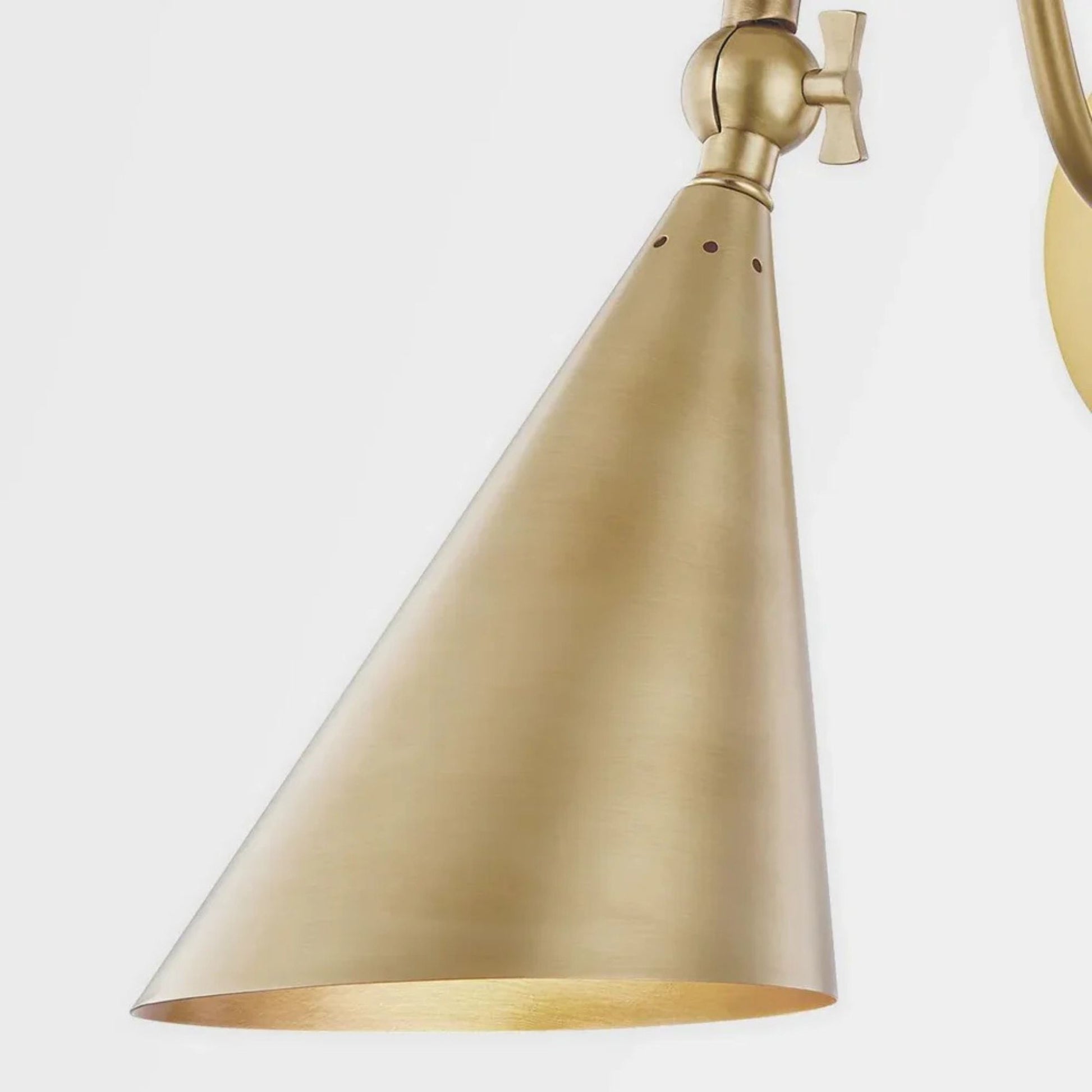 Mitzi - Lupe 12" Wall Sconce, Aged Brass Finish | Bees Lighting