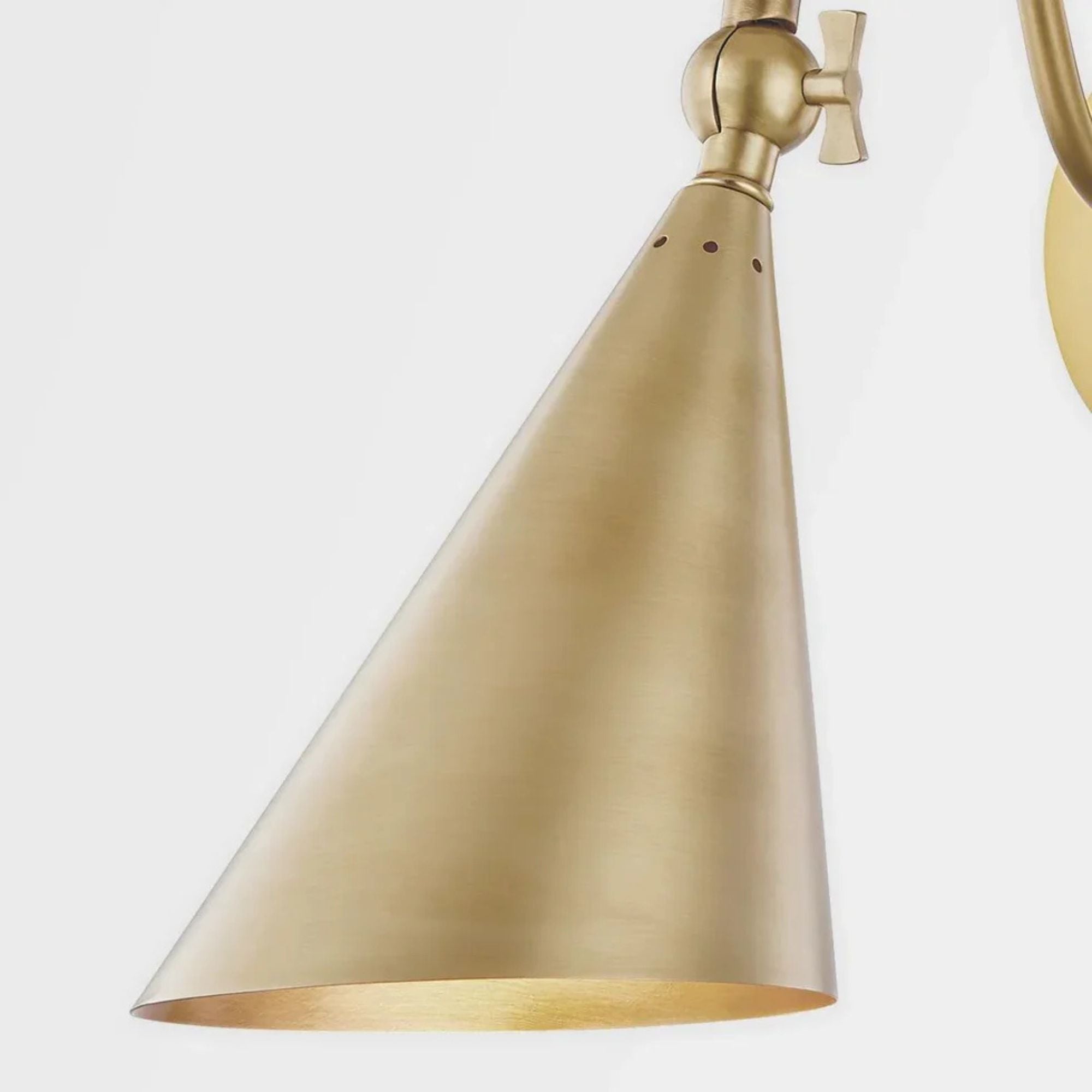 Mitzi - Lupe 12" Wall Sconce, Aged Brass Finish | Bees Lighting