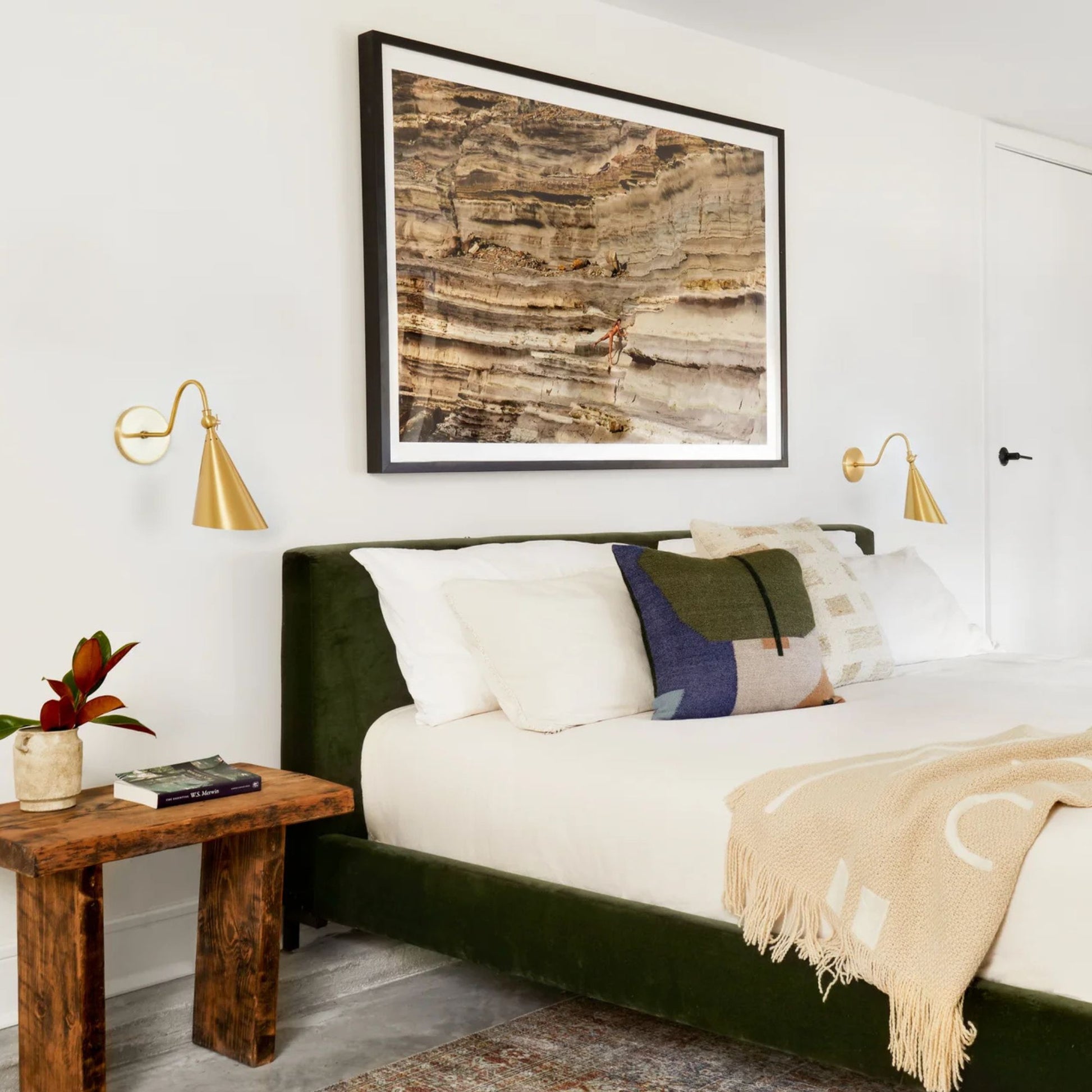 Mitzi - Lupe 12" Wall Sconce, Aged Brass Finish | Bees Lighting