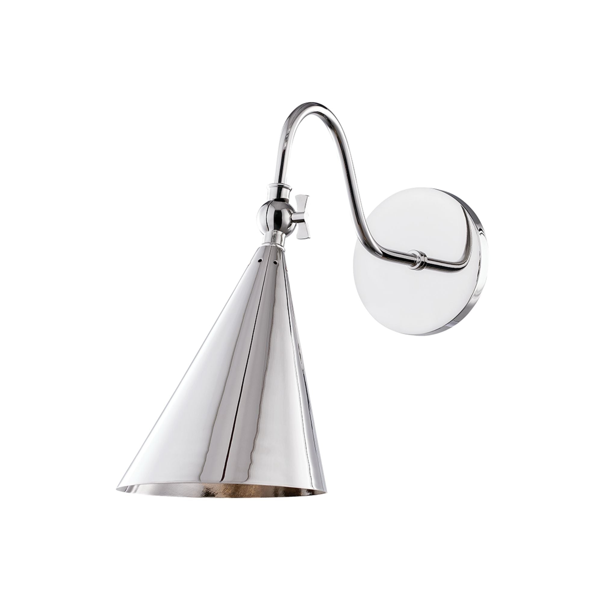 Lupe 12 in. Armed Sconce Polished Nickel finish