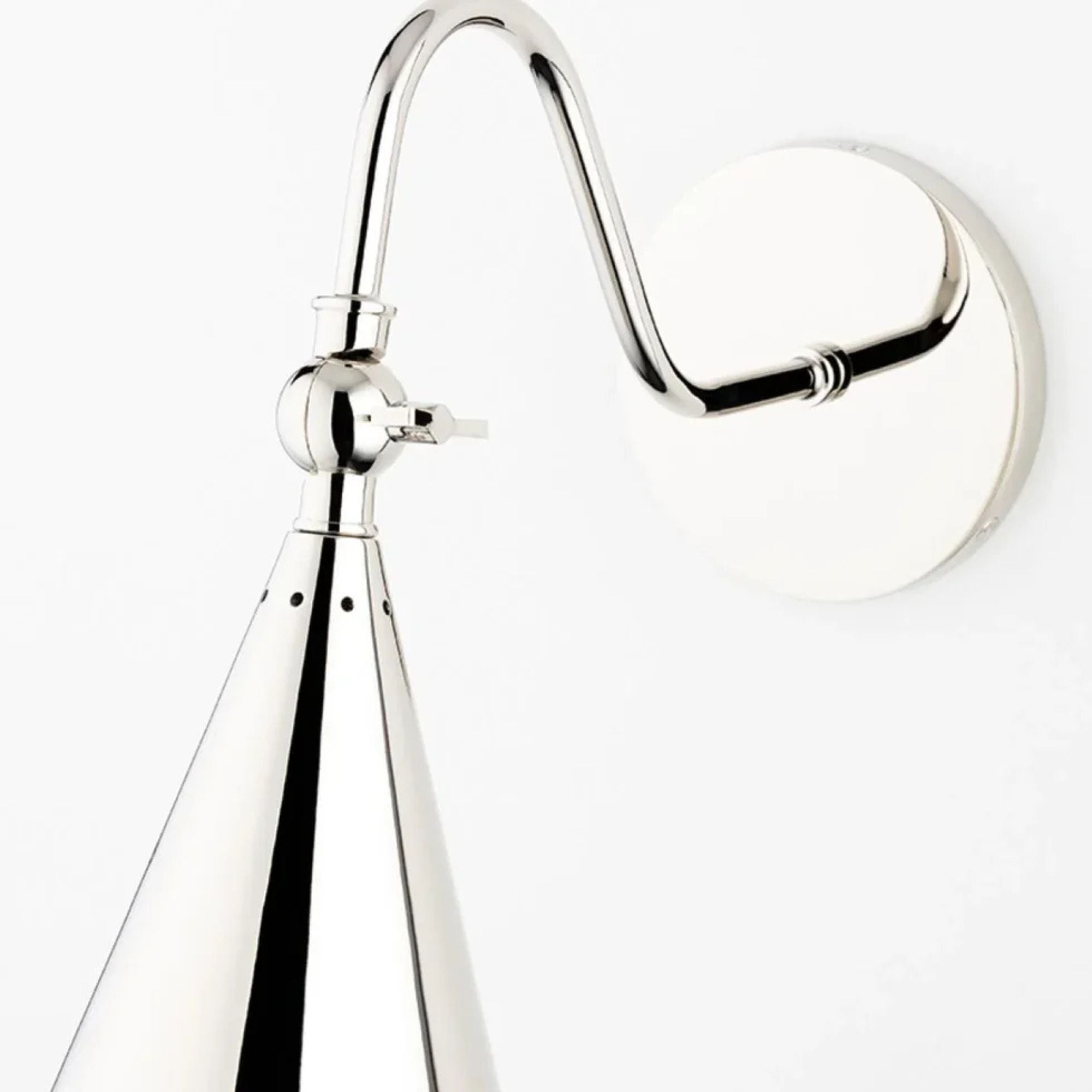 Lupe 12 in. Armed Sconce Polished Nickel finish