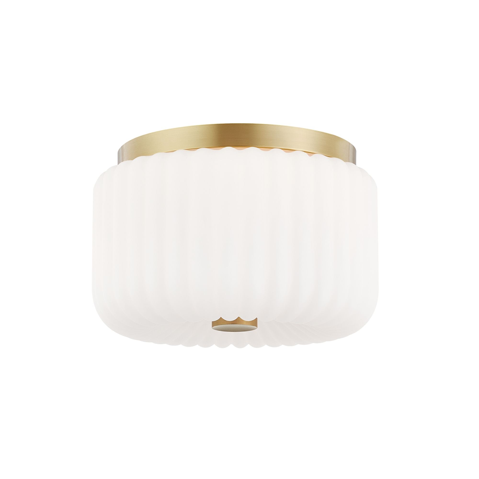 Lydia 10 in. 2 Lights Flush Mount Light Brass Finish