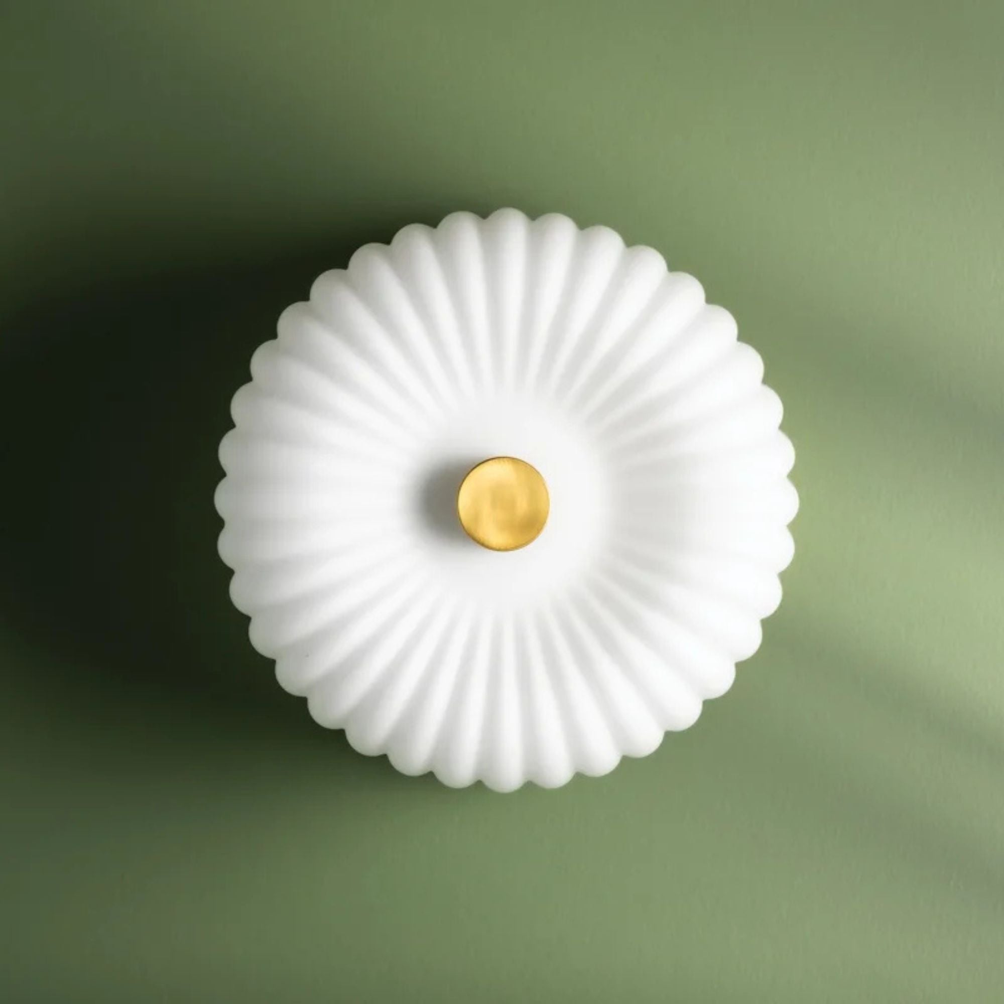 Lydia 10" 2-Light Flush Mount, Aged Brass Finish