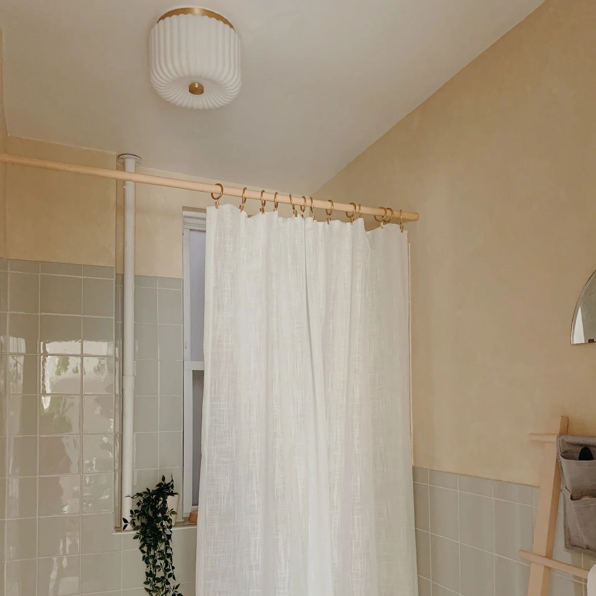 Mitzi - Lydia 10" 2-Light Flush Mount, Aged Brass Finish | Bees Lighting