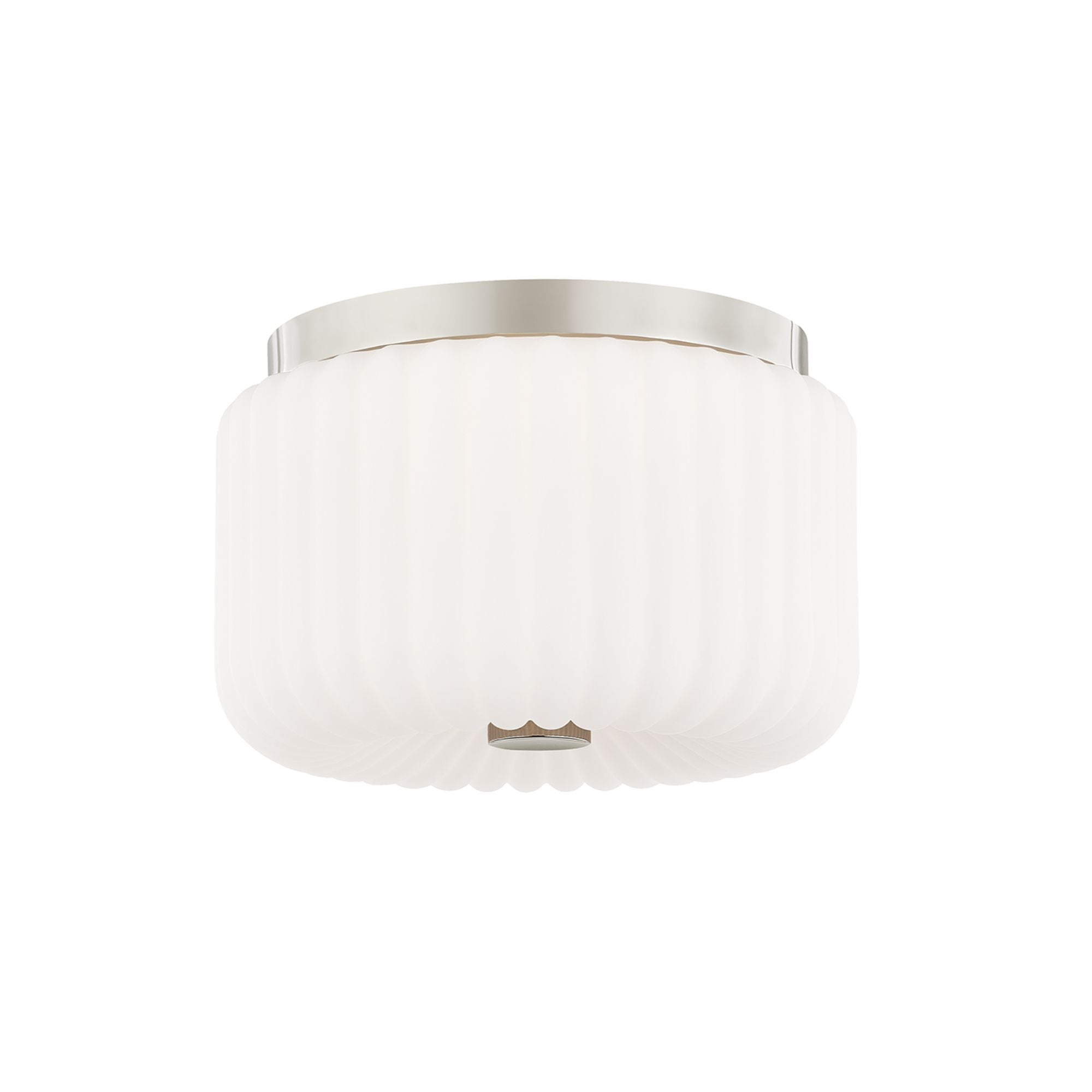 Lydia 10 in. 2 Lights Flush Mount Light Polished Nickel Finish