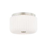 Lydia 10" 2-Light Flush Mount, Polished Nickel Finish