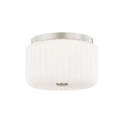 Lydia 10" 2-Light Flush Mount, Polished Nickel Finish
