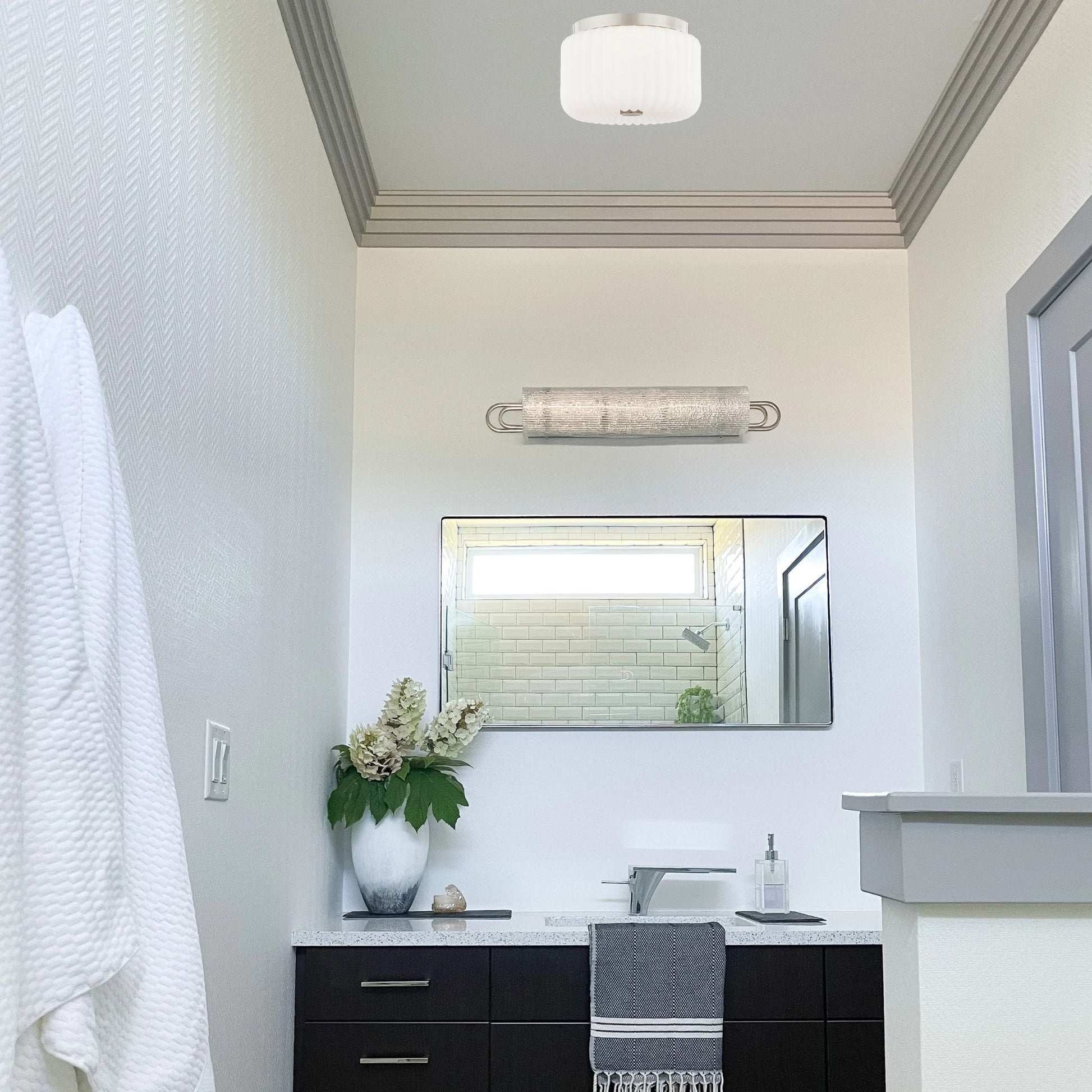 Mitzi - Lydia 10" 2-Light Flush Mount, Polished Nickel Finish | Bees Lighting