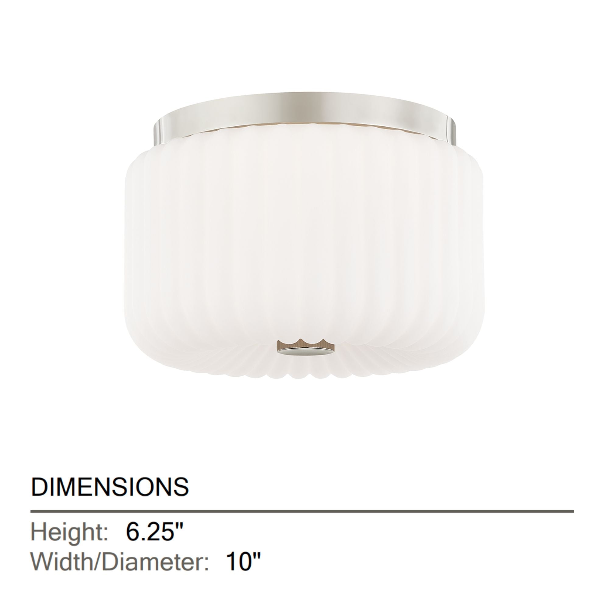 Mitzi - Lydia 10" 2-Light Flush Mount, Polished Nickel Finish | Bees Lighting