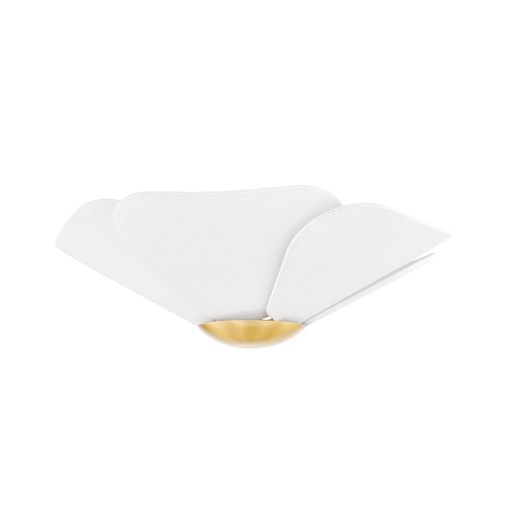 Madeline 18" LED Flush Mount, Aged Brass Finish