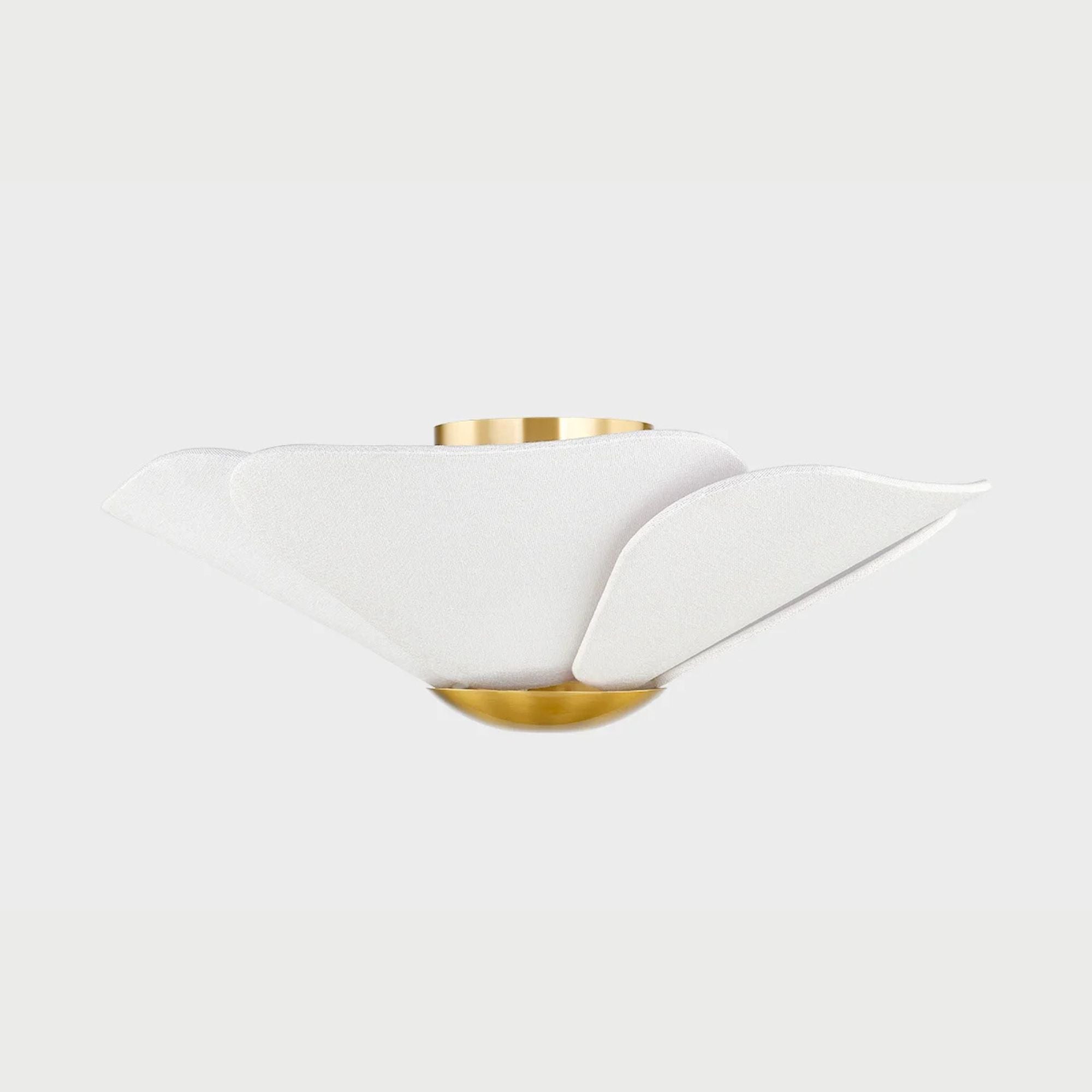 Madeline 18" LED Flush Mount, Aged Brass Finish