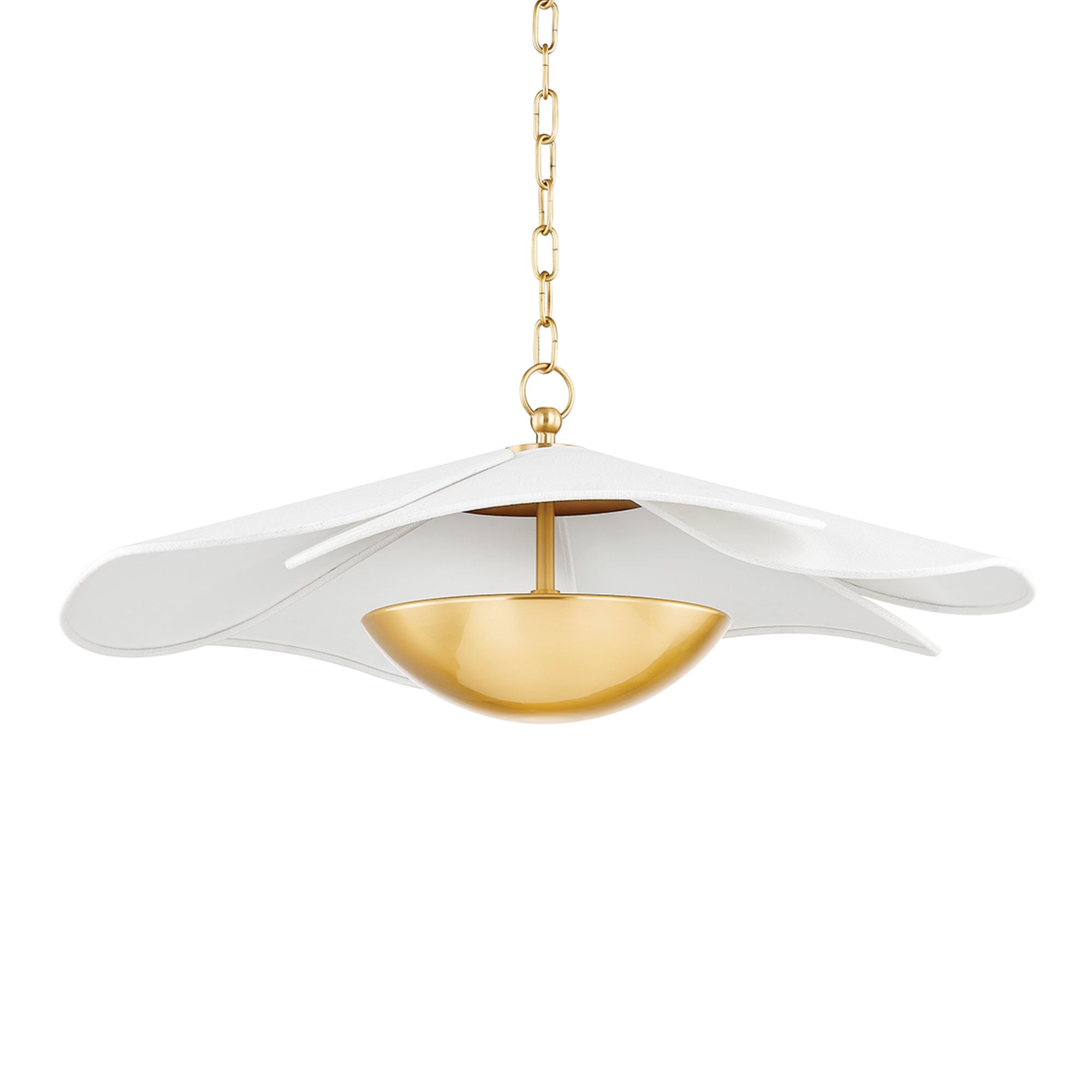 Madeline 25" LED Pendant, Aged Brass Finish