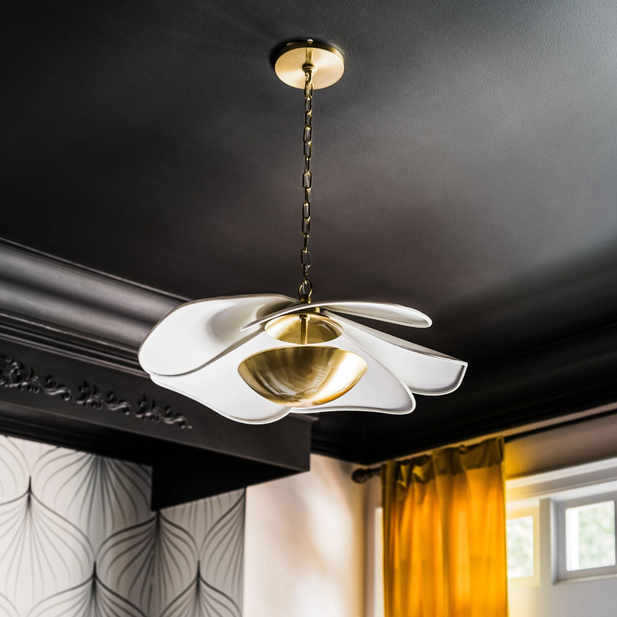 Madeline 25" LED Pendant, Aged Brass Finish