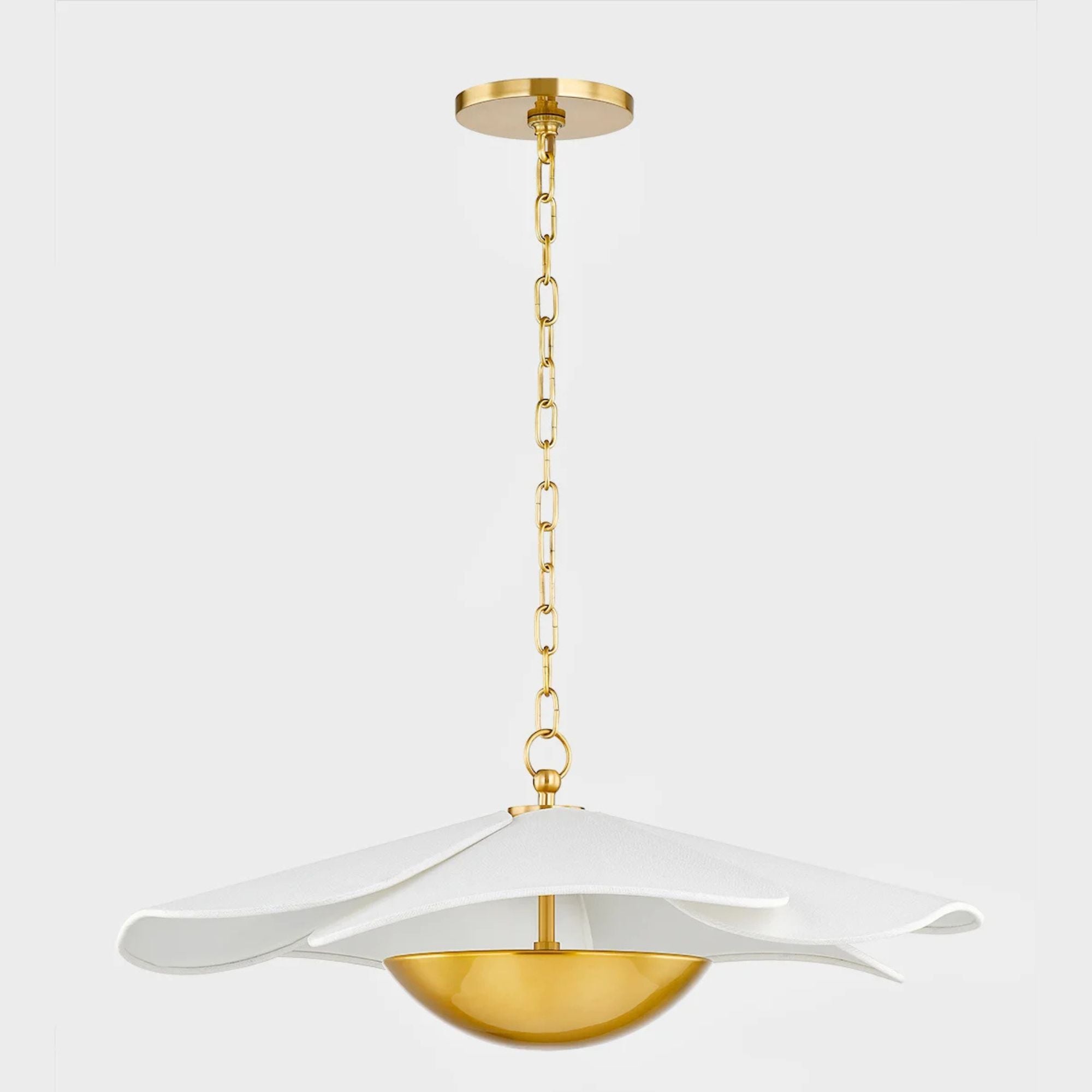 Madeline 25" LED Pendant, Aged Brass Finish