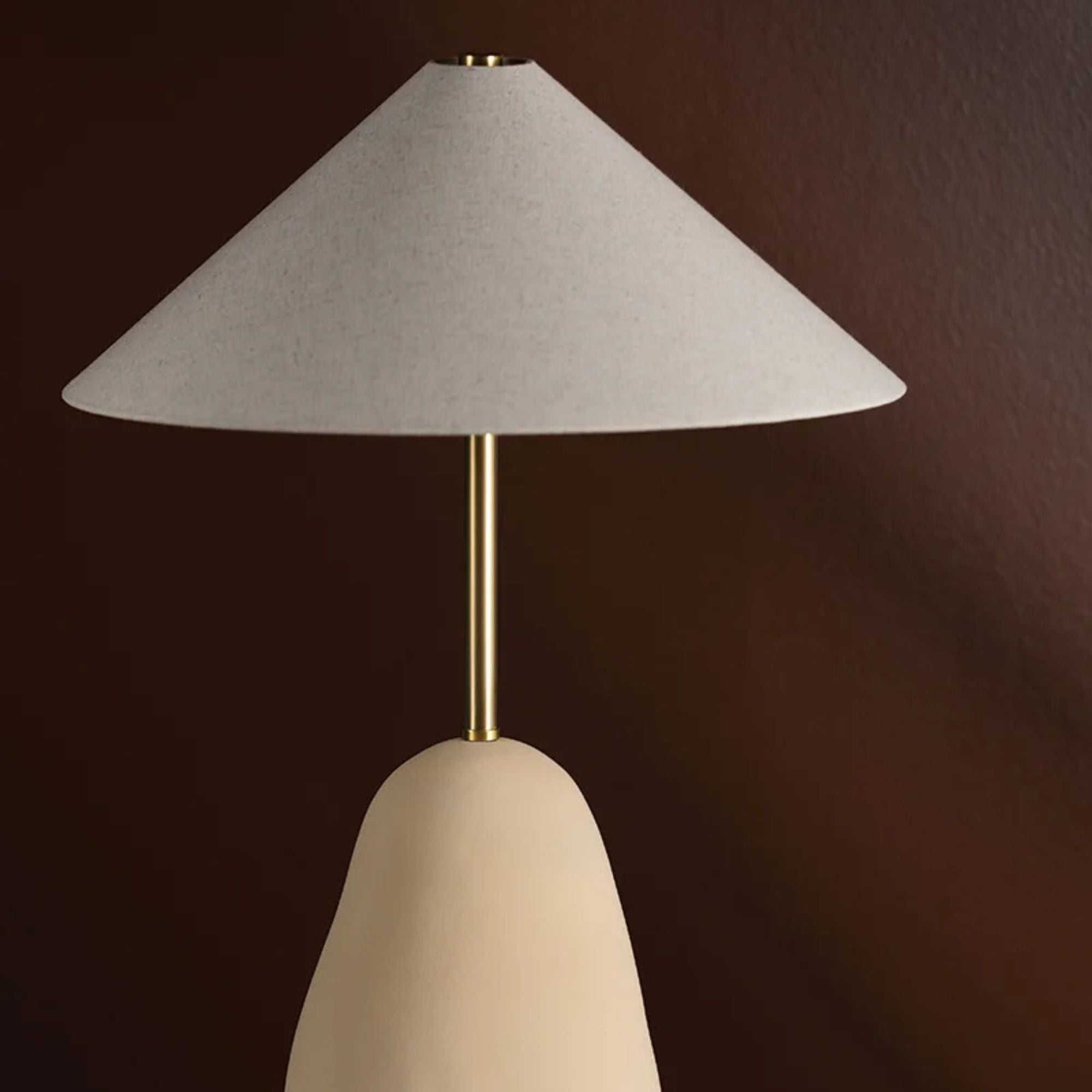 Mitzi - Maia 2-Light Table Lamp Ceramic Textured Beige & Aged Brass Accents | Bees Lighting