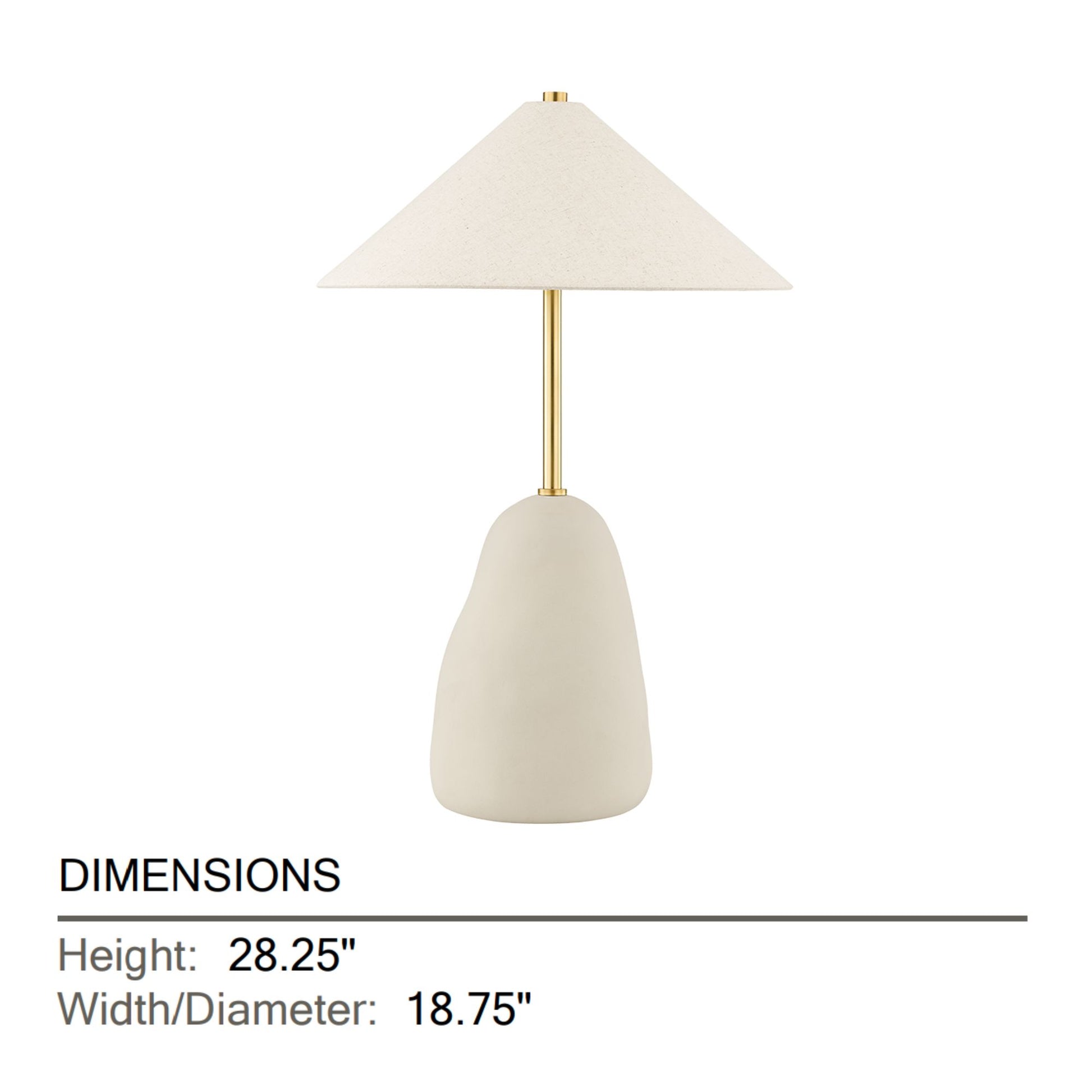 Mitzi - Maia 2-Light Table Lamp Ceramic Textured Beige & Aged Brass Accents | Bees Lighting