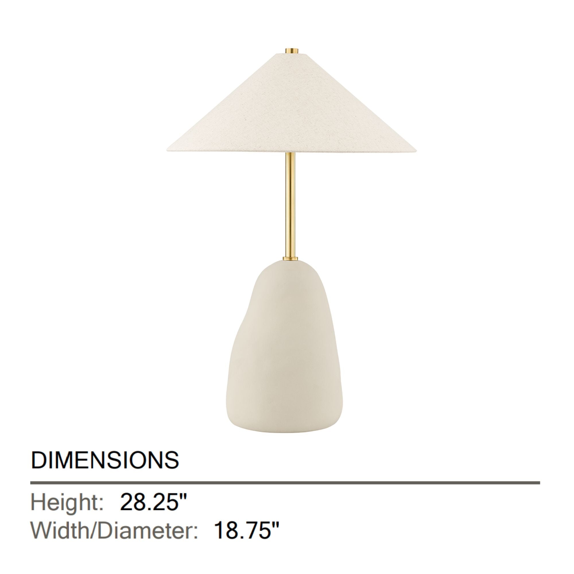 Mitzi - Maia 2-Light Table Lamp Ceramic Textured Beige & Aged Brass Accents | Bees Lighting