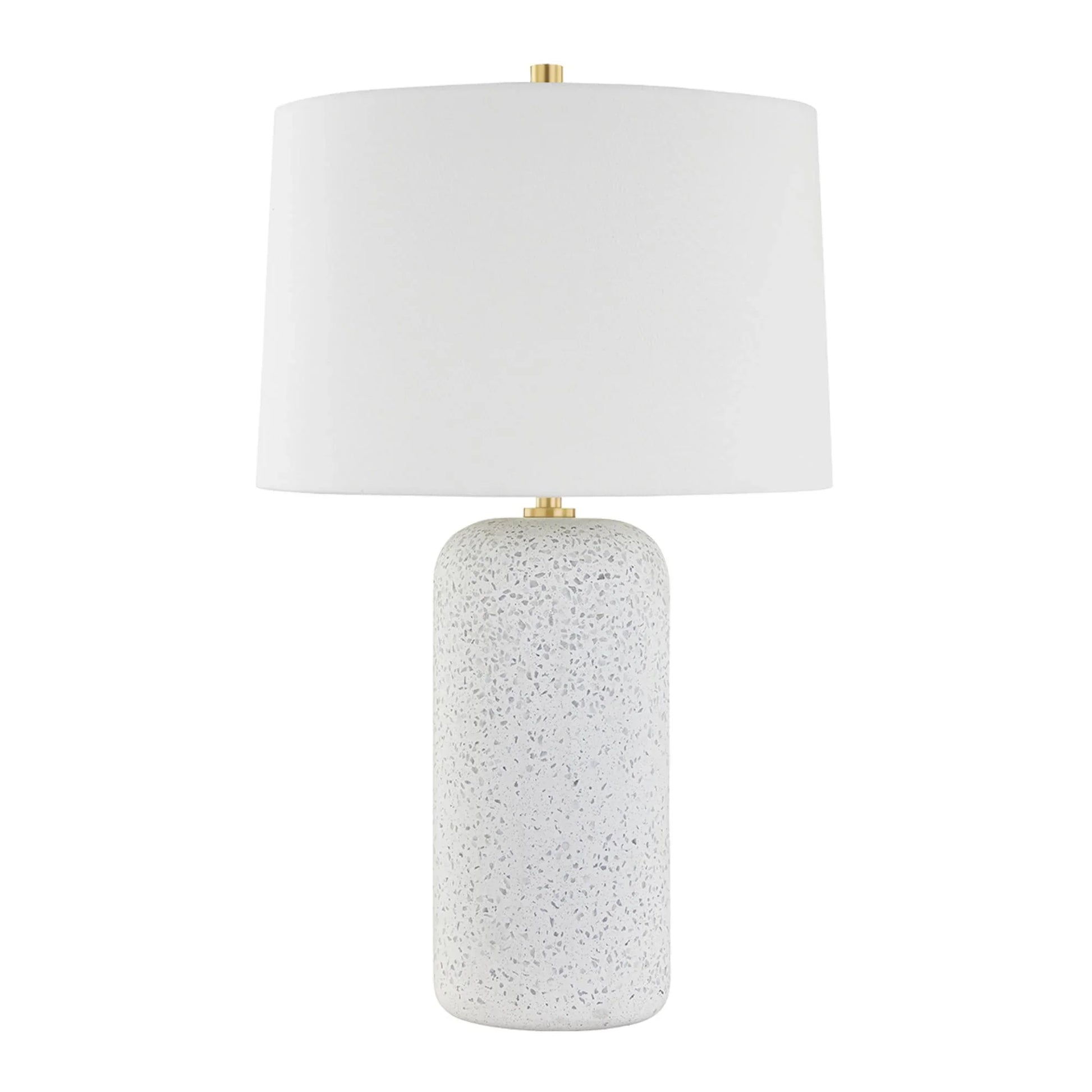Mitzi - Margaret 27" Table Lamp, Aged Brass/Blue-Grey Terrazzo Finish | Bees Lighting