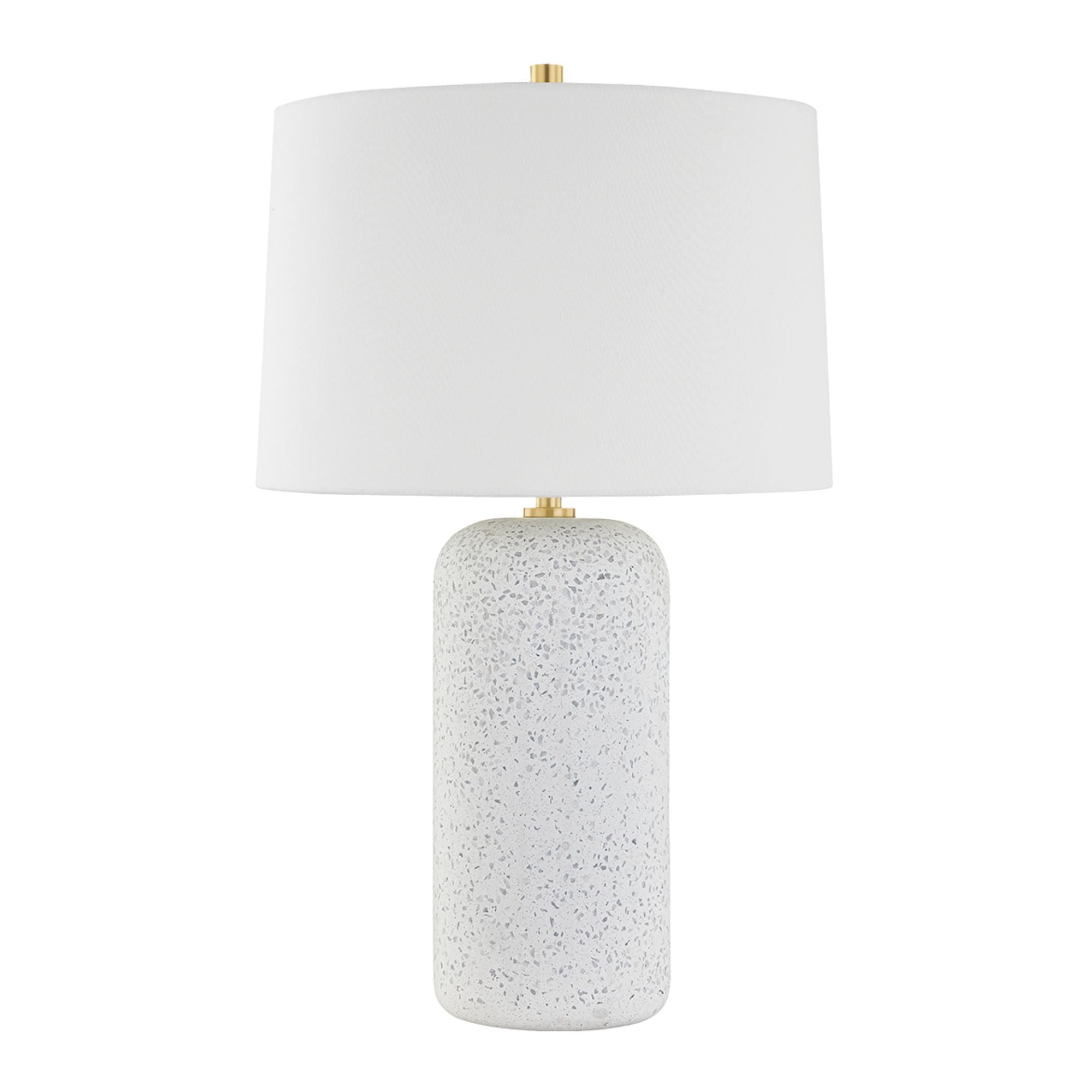 Margaret 27" Table Lamp, Aged Brass/Blue-Grey Terrazzo Finish
