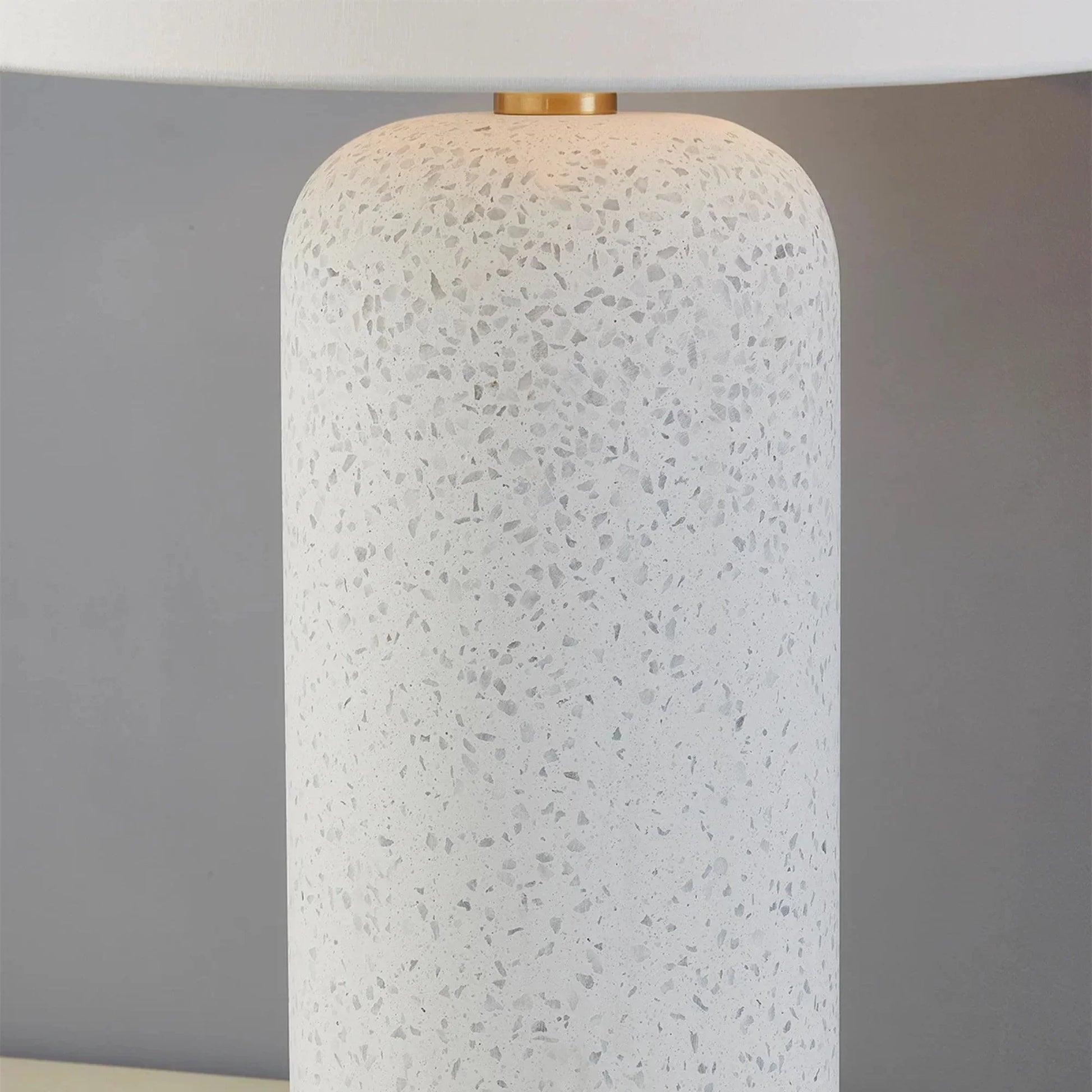 Mitzi - Margaret 27" Table Lamp, Aged Brass/Blue-Grey Terrazzo Finish | Bees Lighting