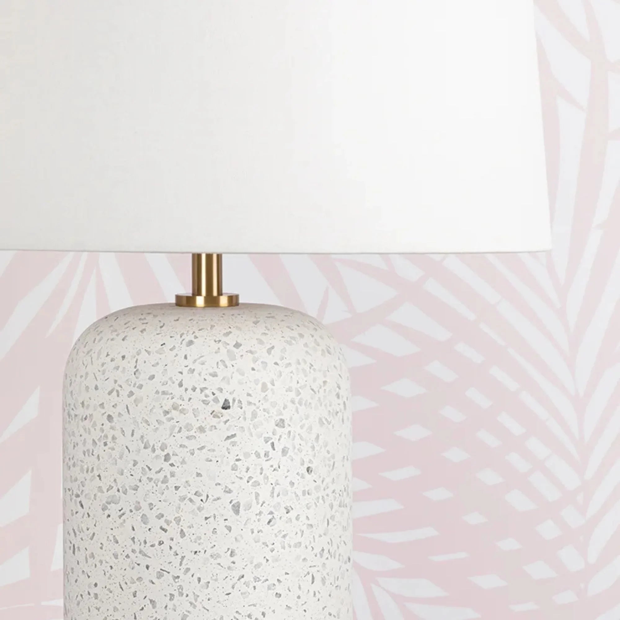 Mitzi - Margaret 27" Table Lamp, Aged Brass/Blue-Grey Terrazzo Finish | Bees Lighting