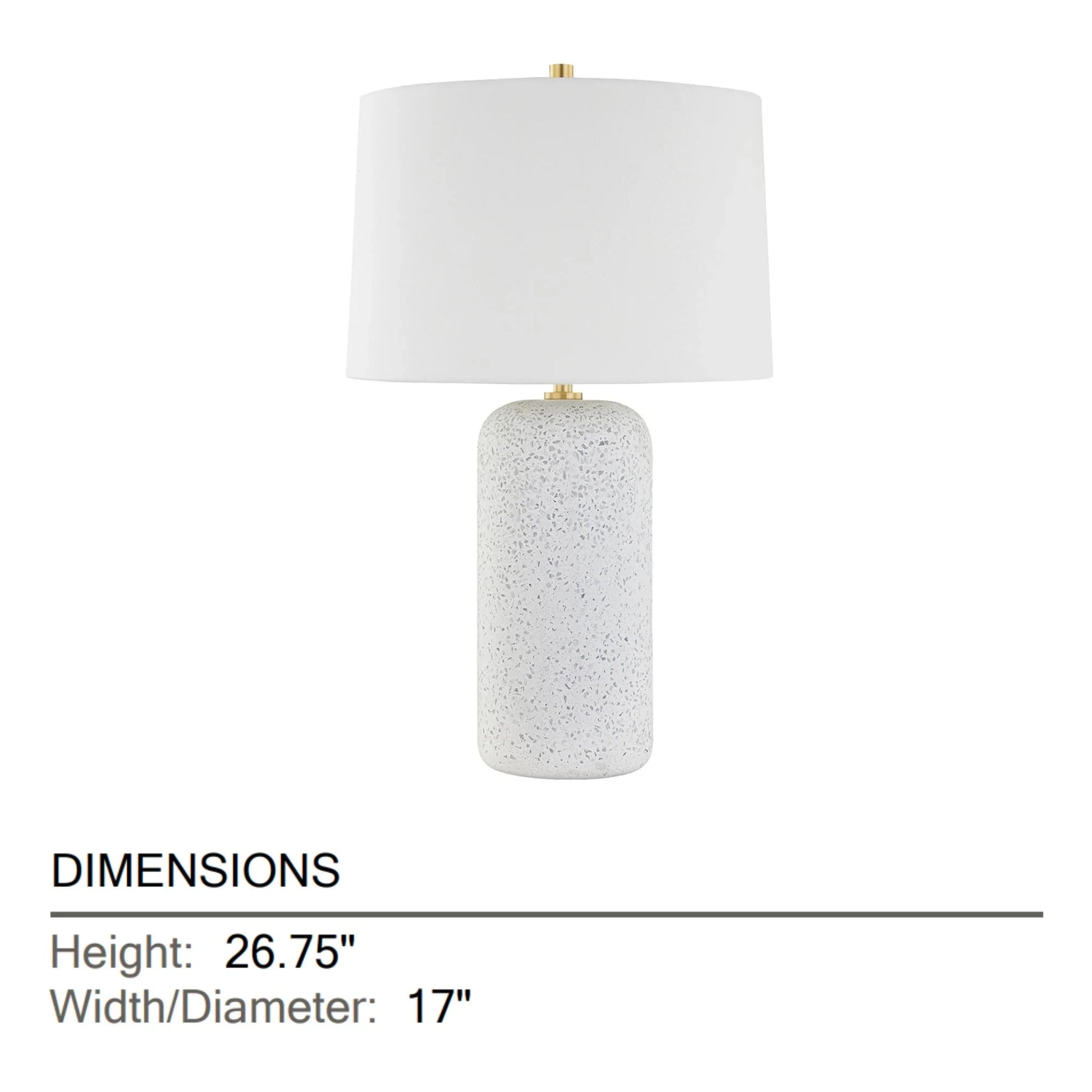 Mitzi - Margaret 27" Table Lamp, Aged Brass/Blue-Grey Terrazzo Finish | Bees Lighting