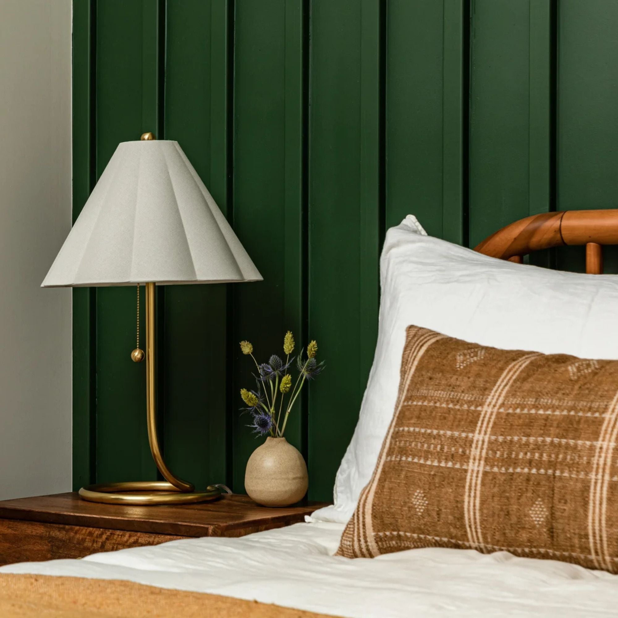 Martha 27" Table Lamp, Aged Brass Finish