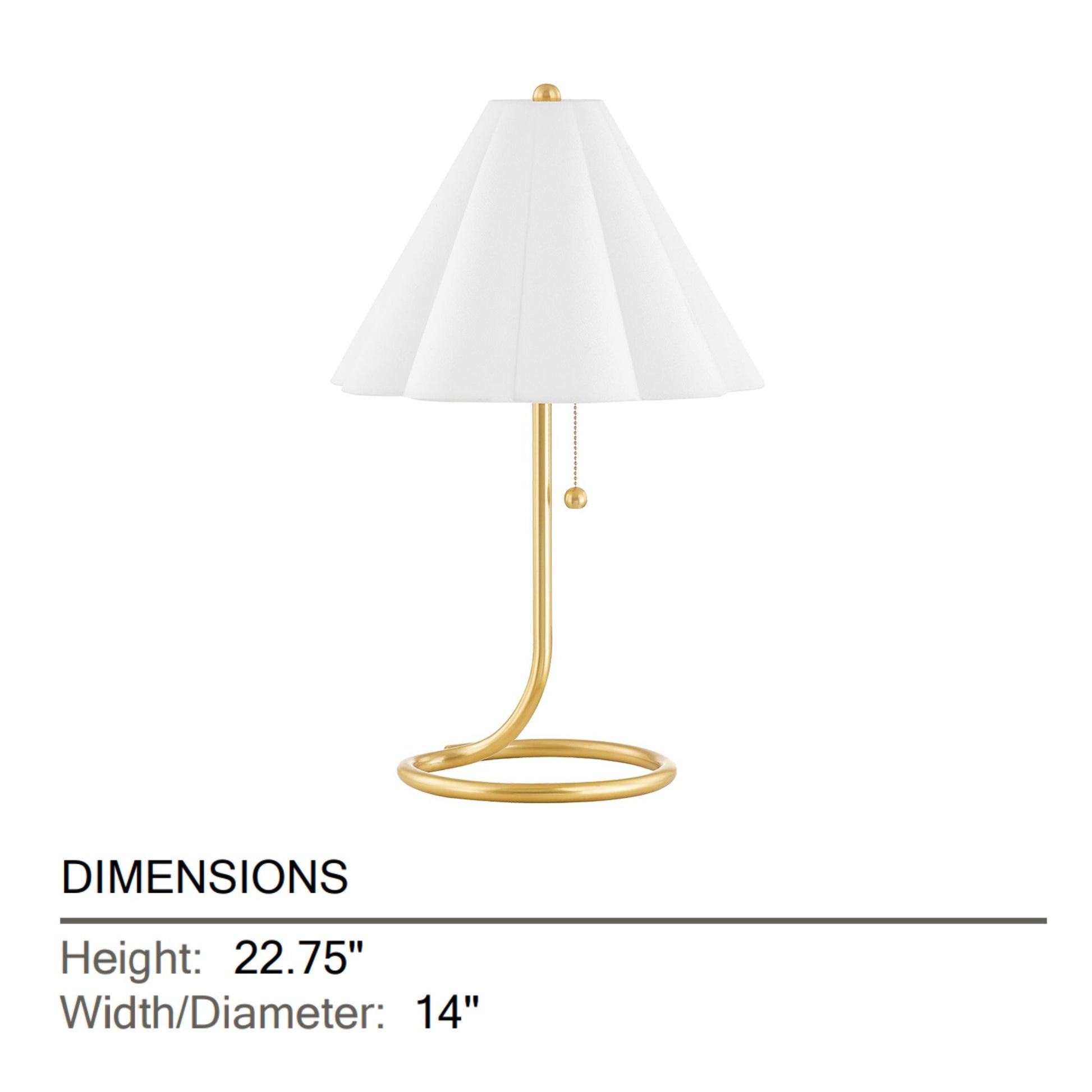 Mitzi - Martha 27" Table Lamp, Aged Brass Finish | Bees Lighting