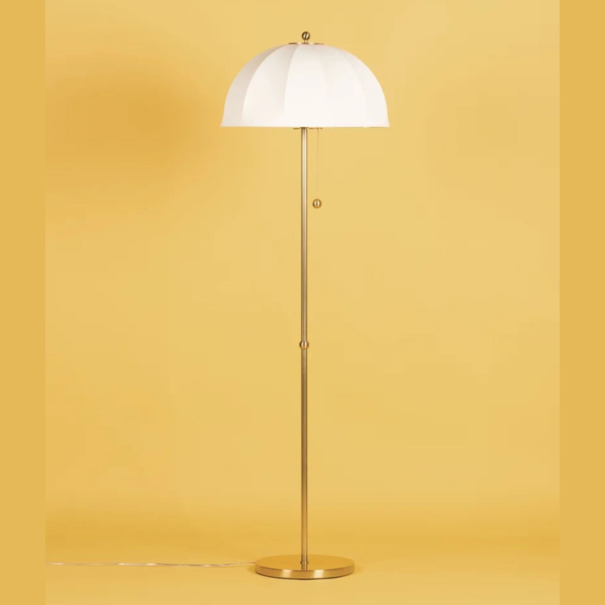 Meshelle Floor Lamp Aged Brass Finish