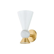 Mona 11" Wall Sconce, Aged Brass Finish