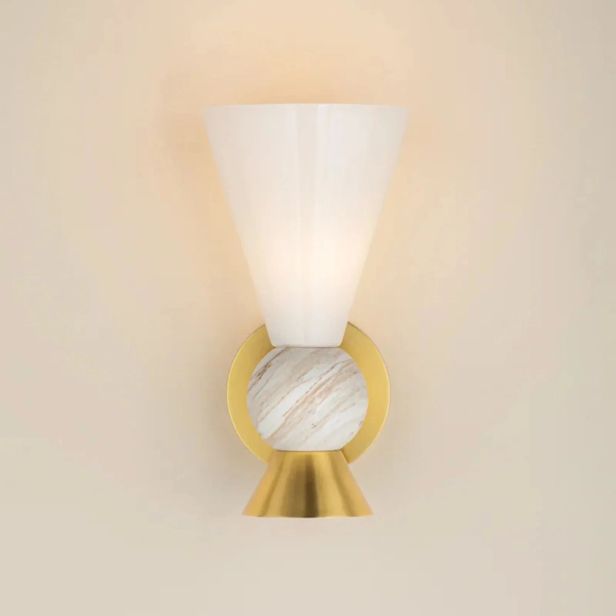 Mona 11" Wall Sconce, Aged Brass Finish