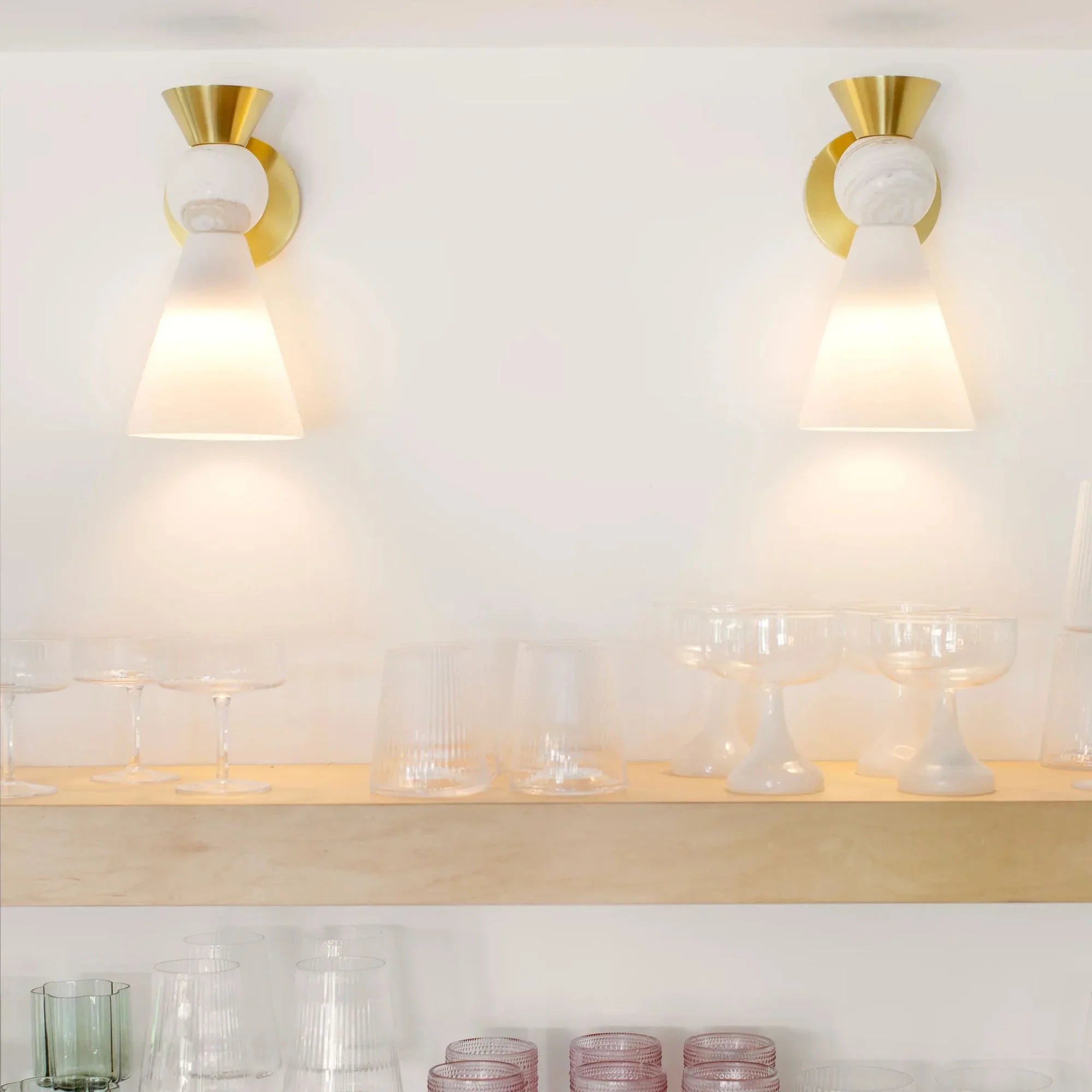 Mona 11" Wall Sconce, Aged Brass Finish