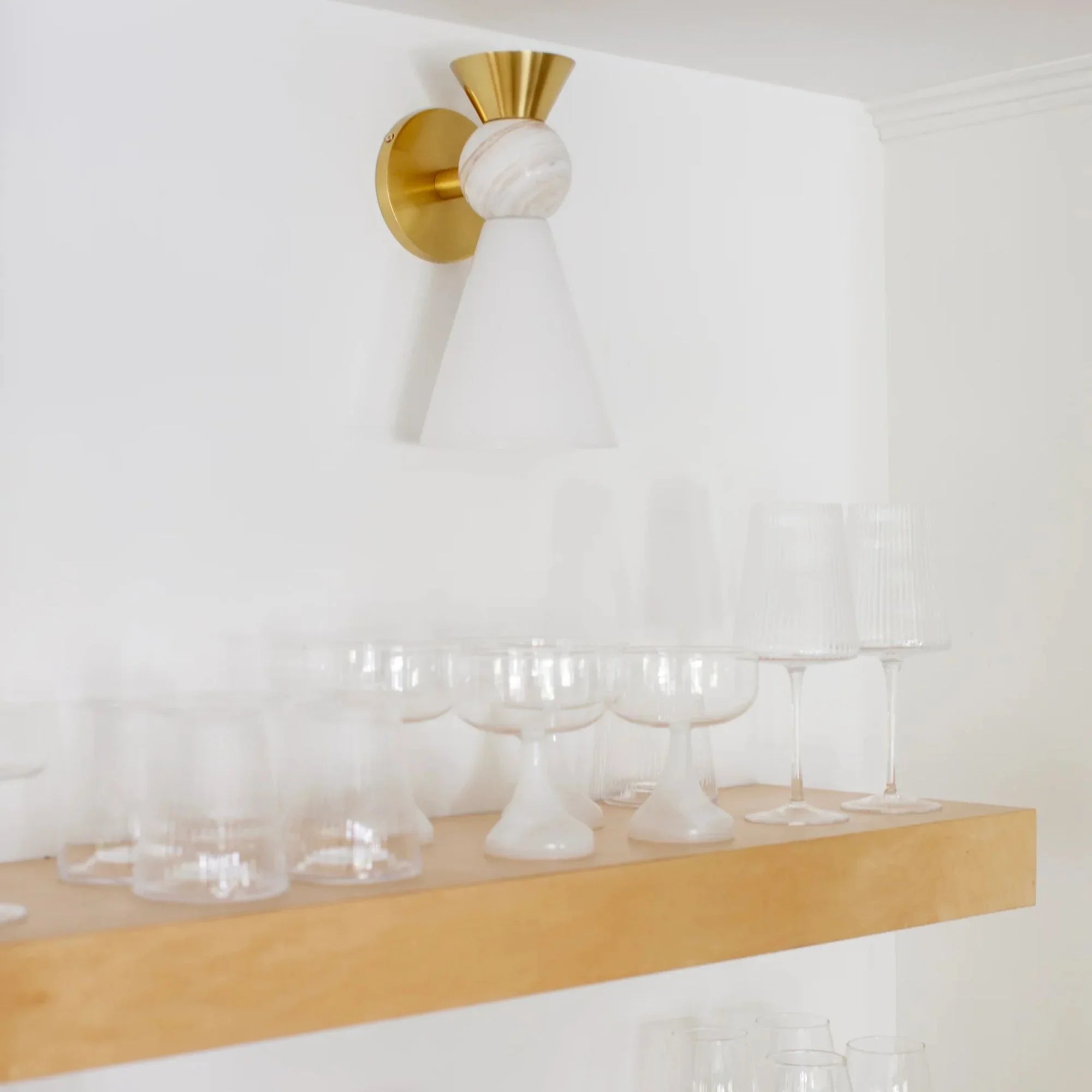 Mona 11" Wall Sconce, Aged Brass Finish