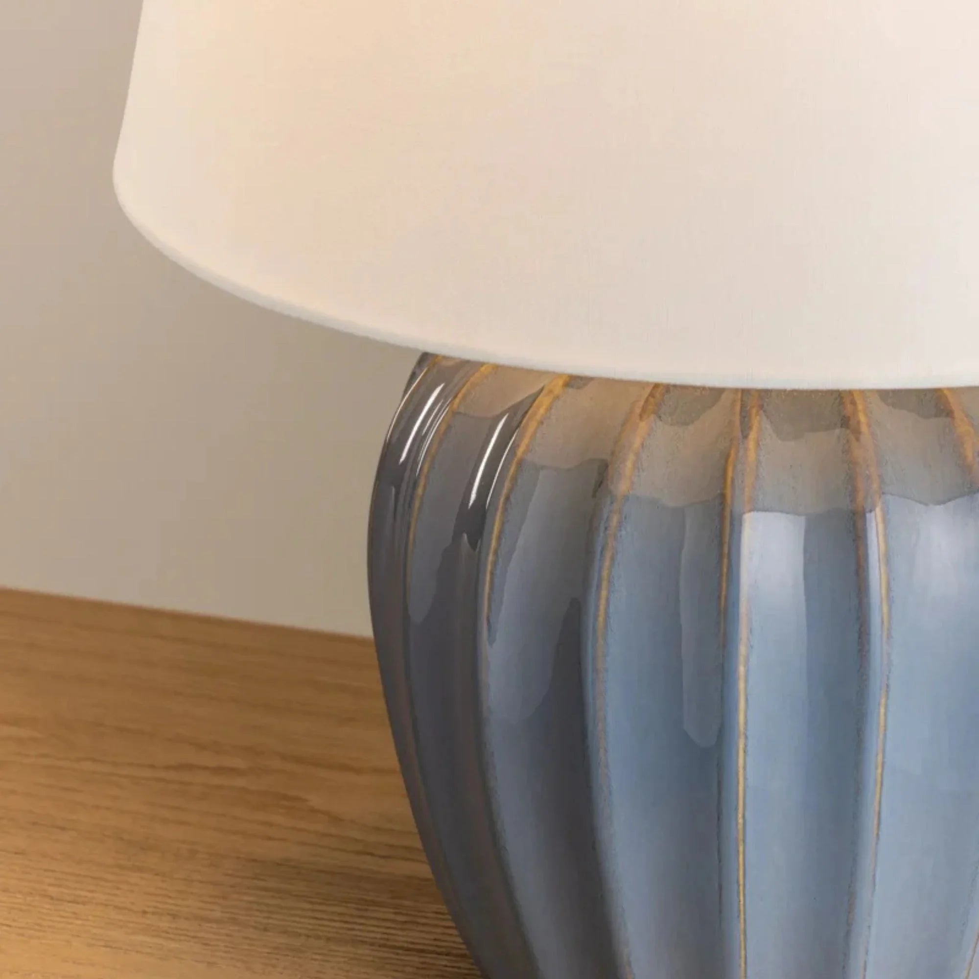 Myla 20" Table Lamp, Aged Brass/Ceramic Spring Lake Finish