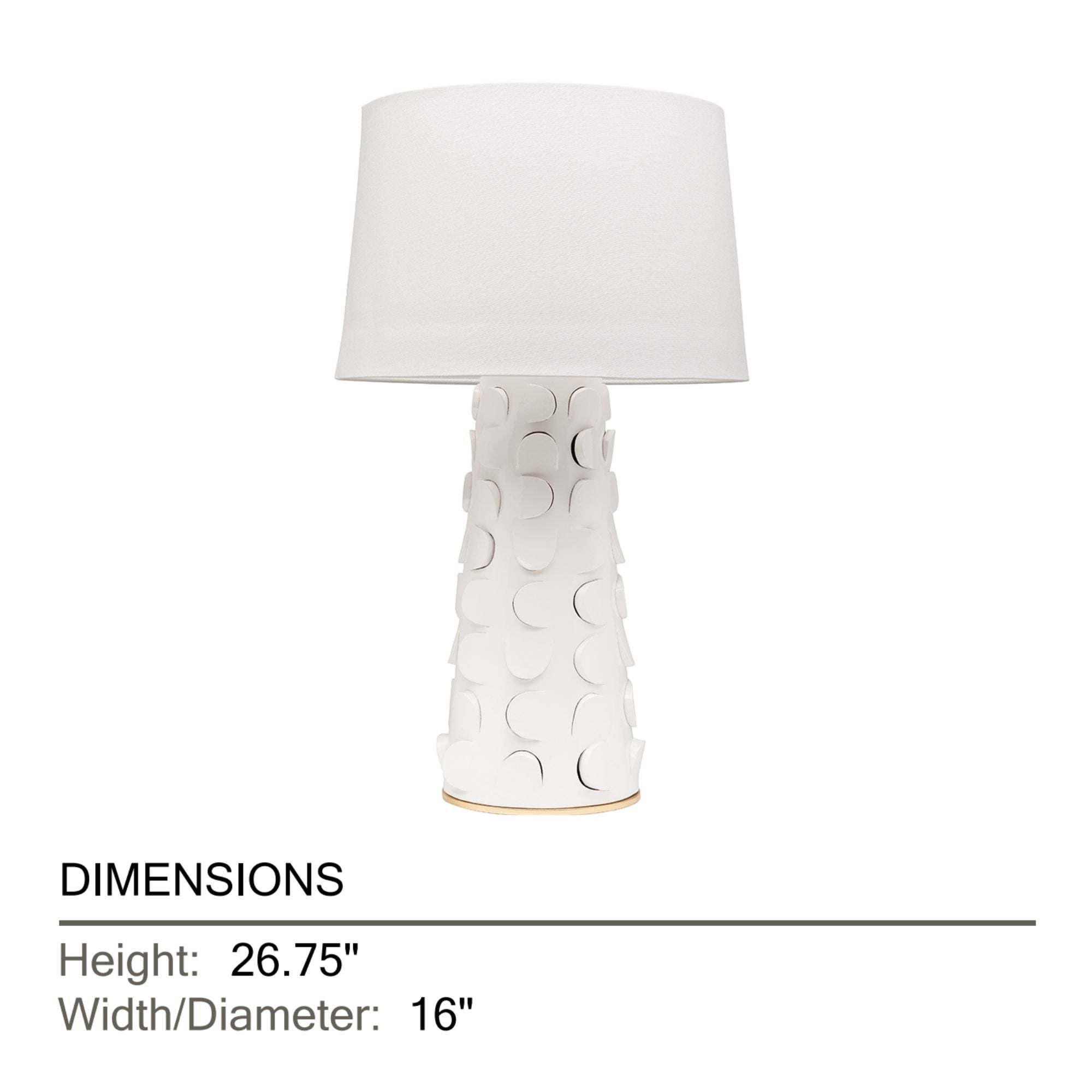 Naomi Table Lamp White Lustro with Gold Leaf Combo Finish