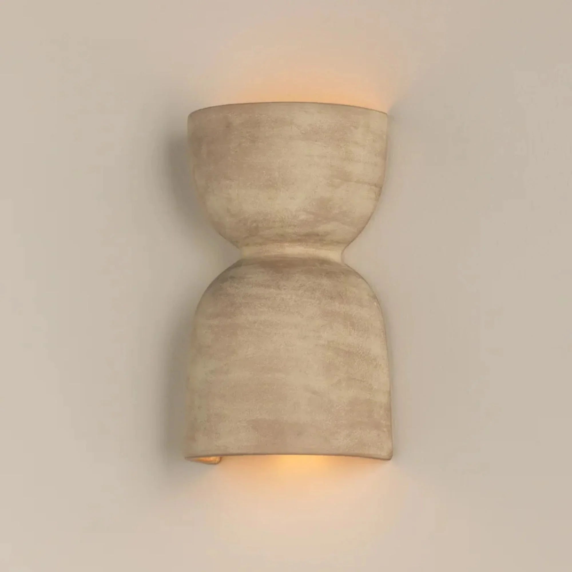 Natalia 12" 2-Light Wall Sconce, Aged Brass/Ceramic Windy Dune Finish
