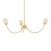 Natasha 36" LED Chandelier, Aged Brass Finish