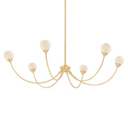 Natasha 48" LED Chandelier, Aged Brass Finish