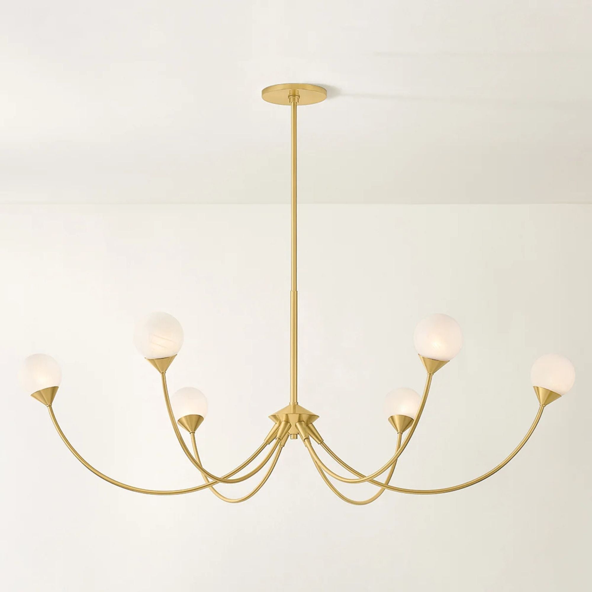 Natasha 48" LED Chandelier, Aged Brass Finish