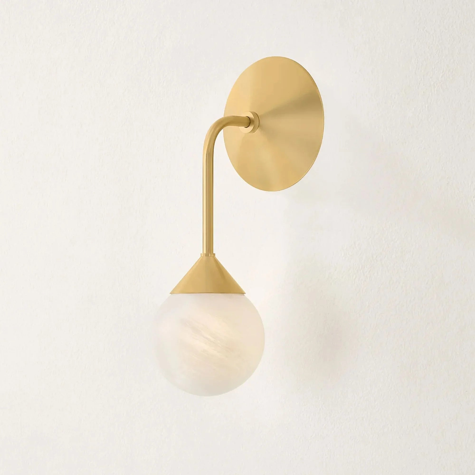 Natasha 12" LED Wall Sconce, Aged Brass Finish